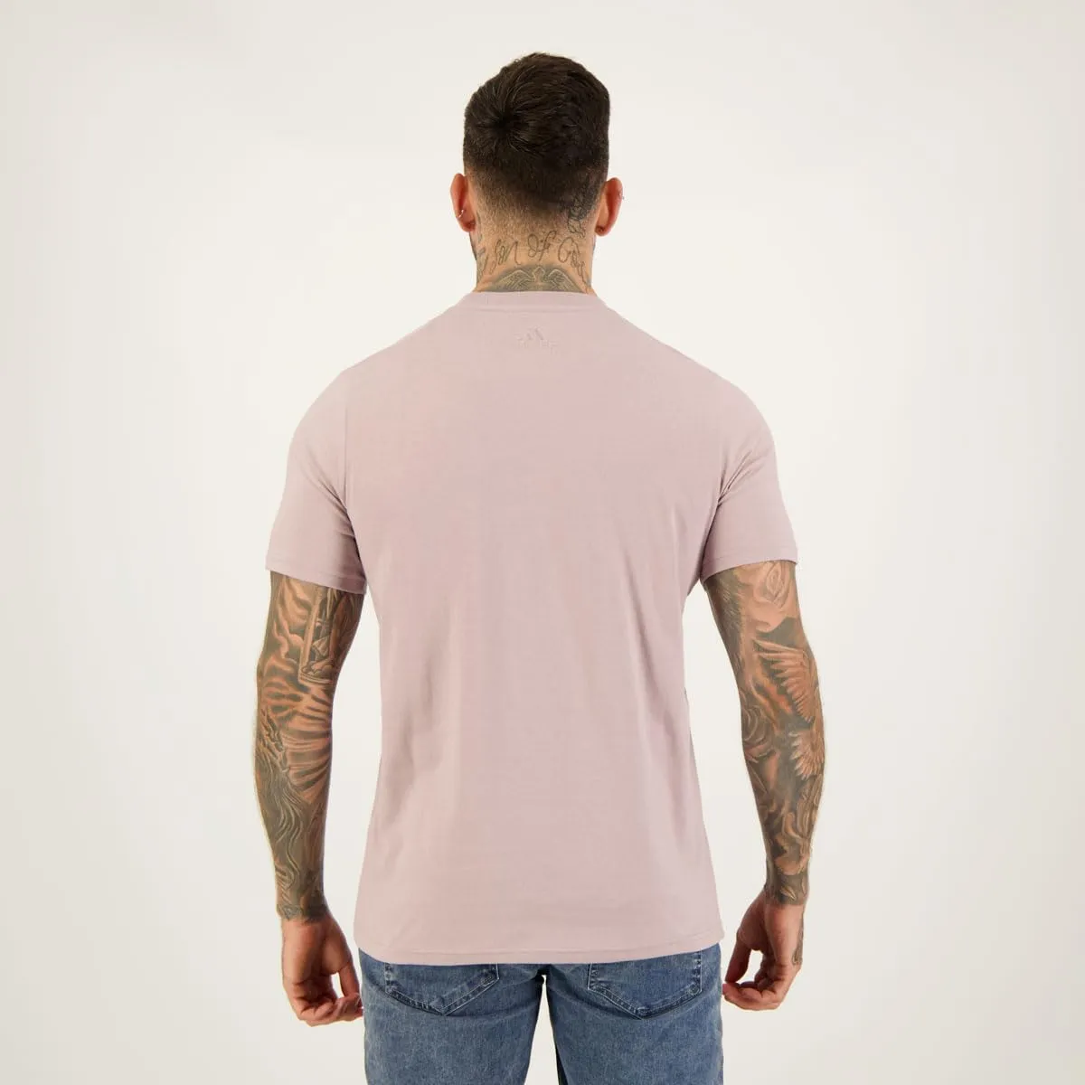 adidas Essentials Single Jersey Big Logo Tee - Preloved Fig, S - immagine 3