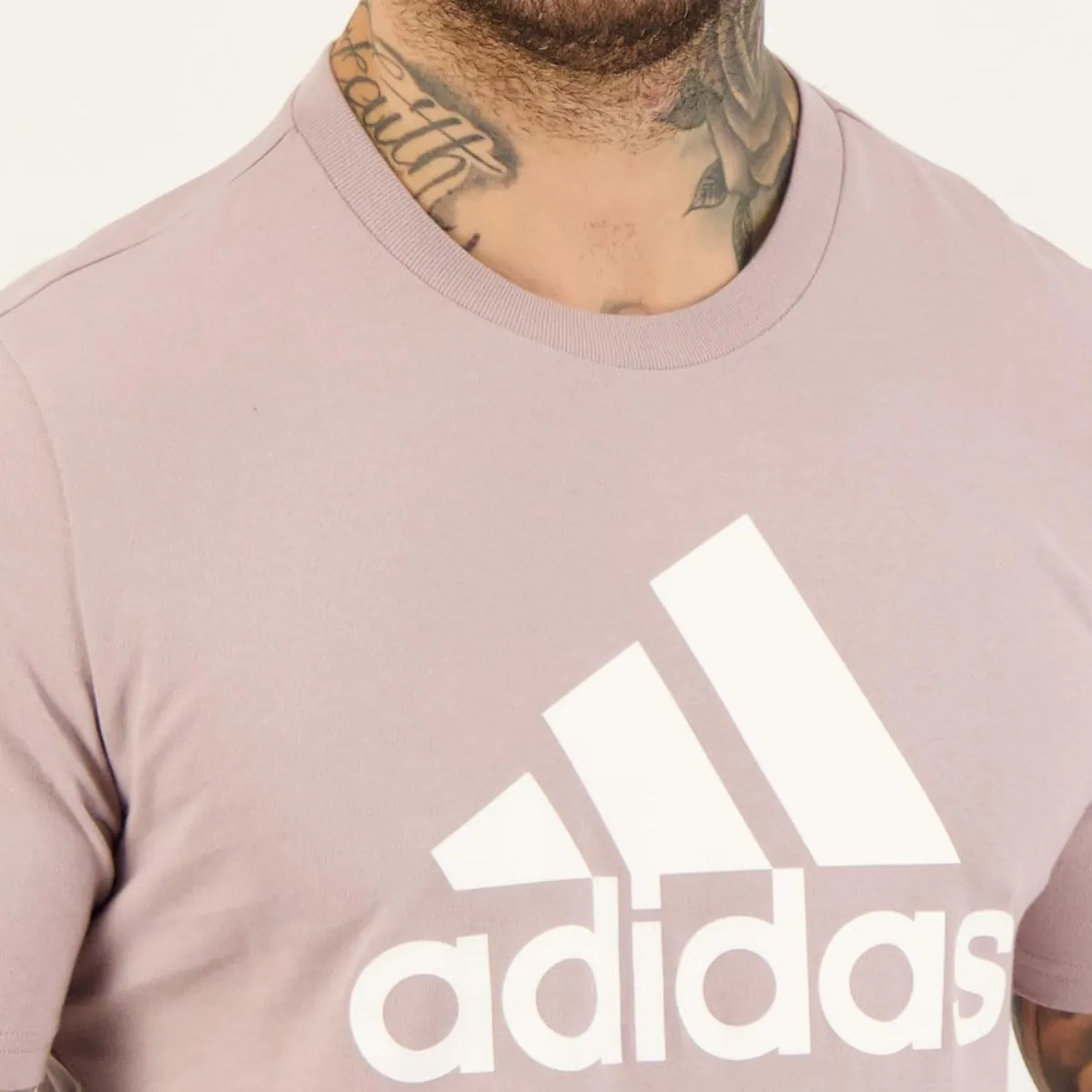 adidas Essentials Single Jersey Big Logo Tee - Preloved Fig, S - immagine 4