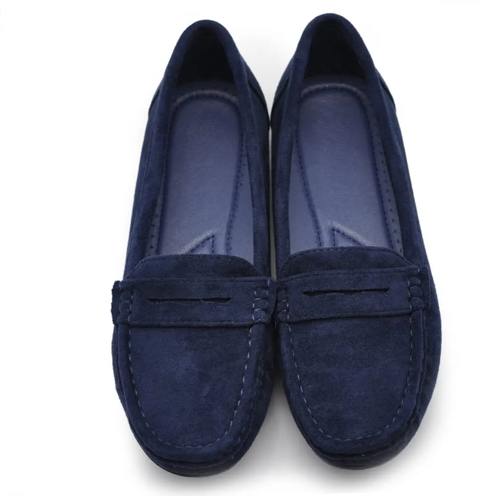 IF Mocassini Slip On Loafers Donna in Camoscio con Strass FT245 Blu N.39 - immagine 2
