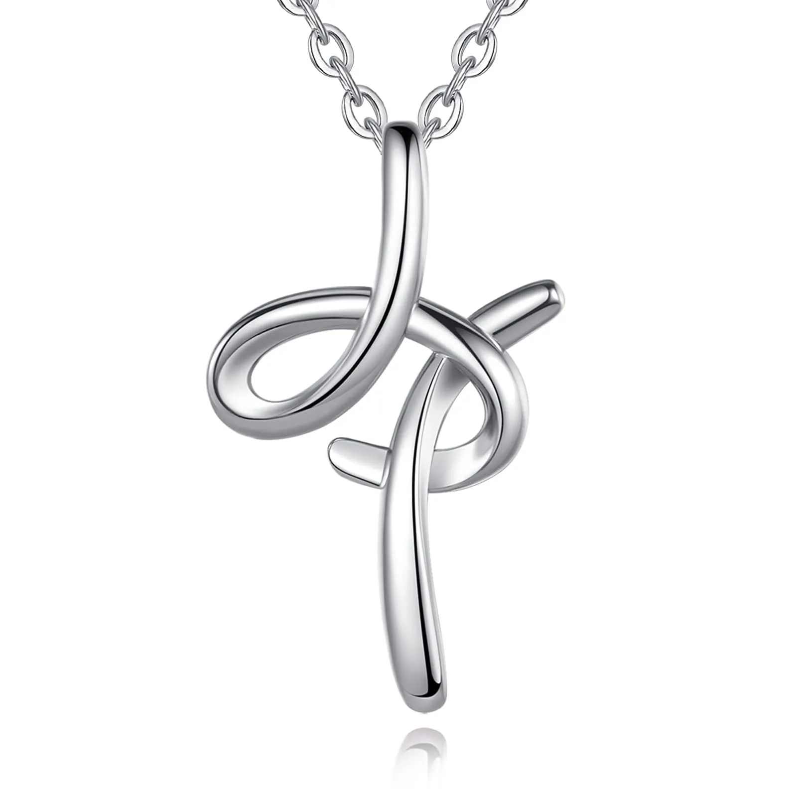 EUDORA Harmony Ball Collana Iniziale Argento Sterling 925, Ciondolo Alfabeto Personalizzato, Catena 45 cm - immagine 1
