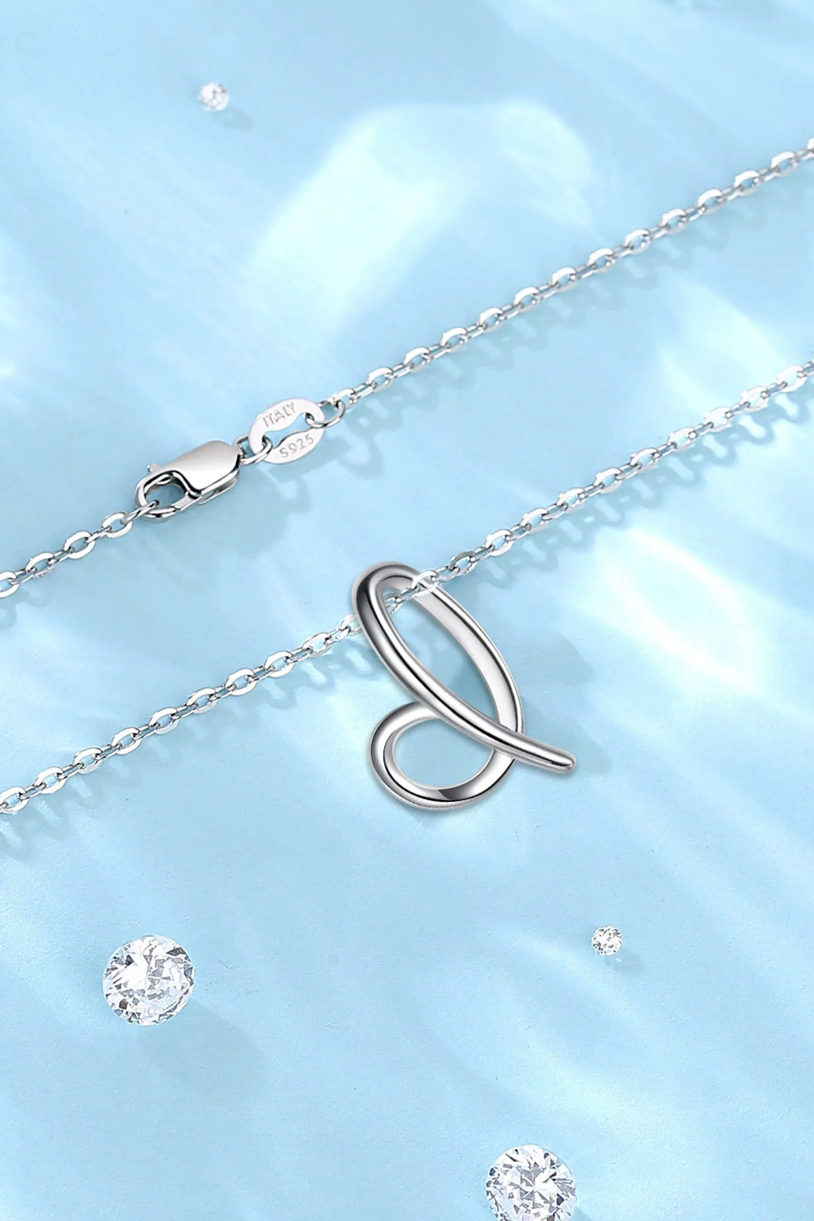EUDORA Harmony Ball Collana Iniziale Argento Sterling 925, Ciondolo Alfabeto Personalizzato, Catena 45 cm - immagine 4