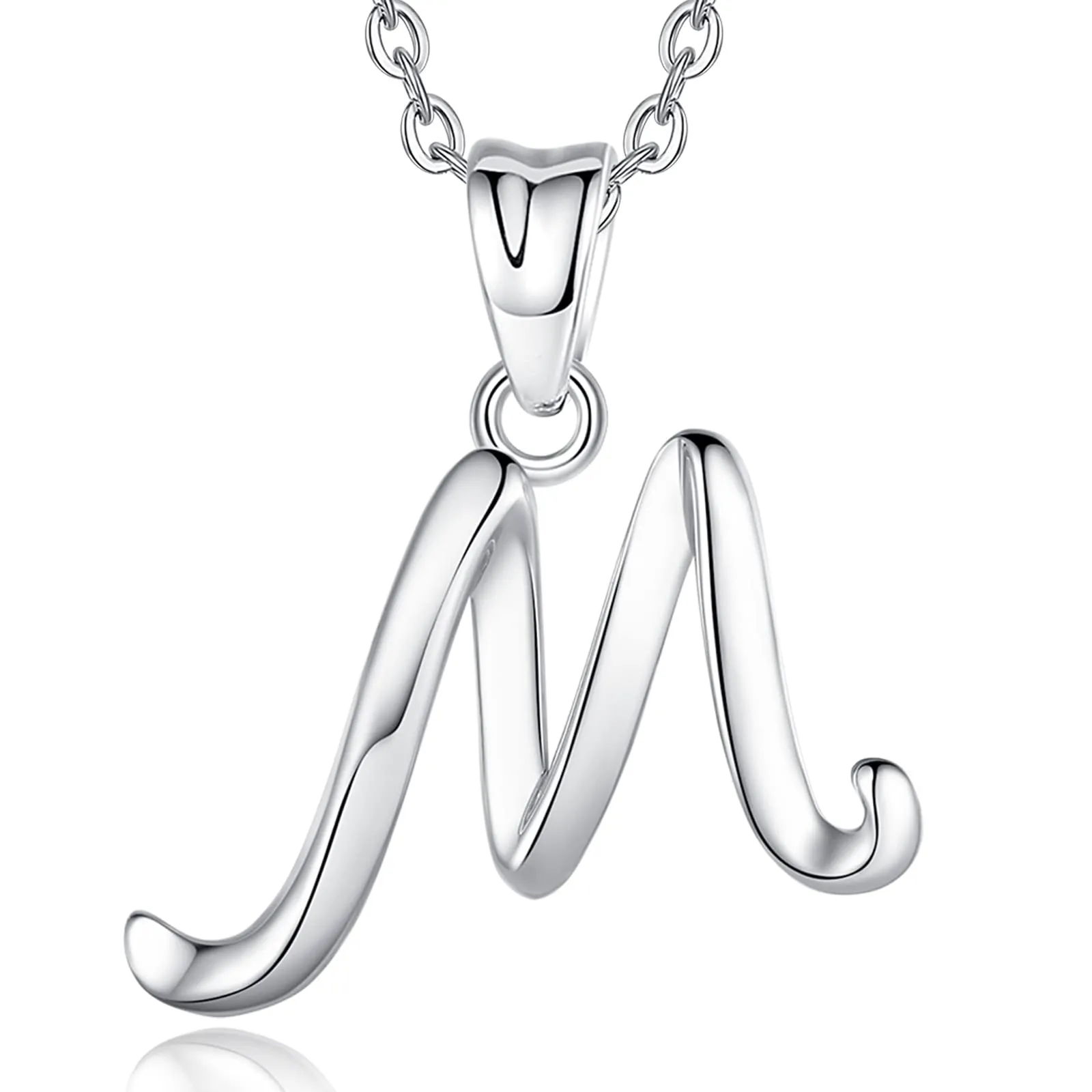 EUDORA Harmony Ball Collana Iniziale in Argento Sterling 925, Ciondolo Alfabeto Personalizzato, Catena 45 cm - immagine 1