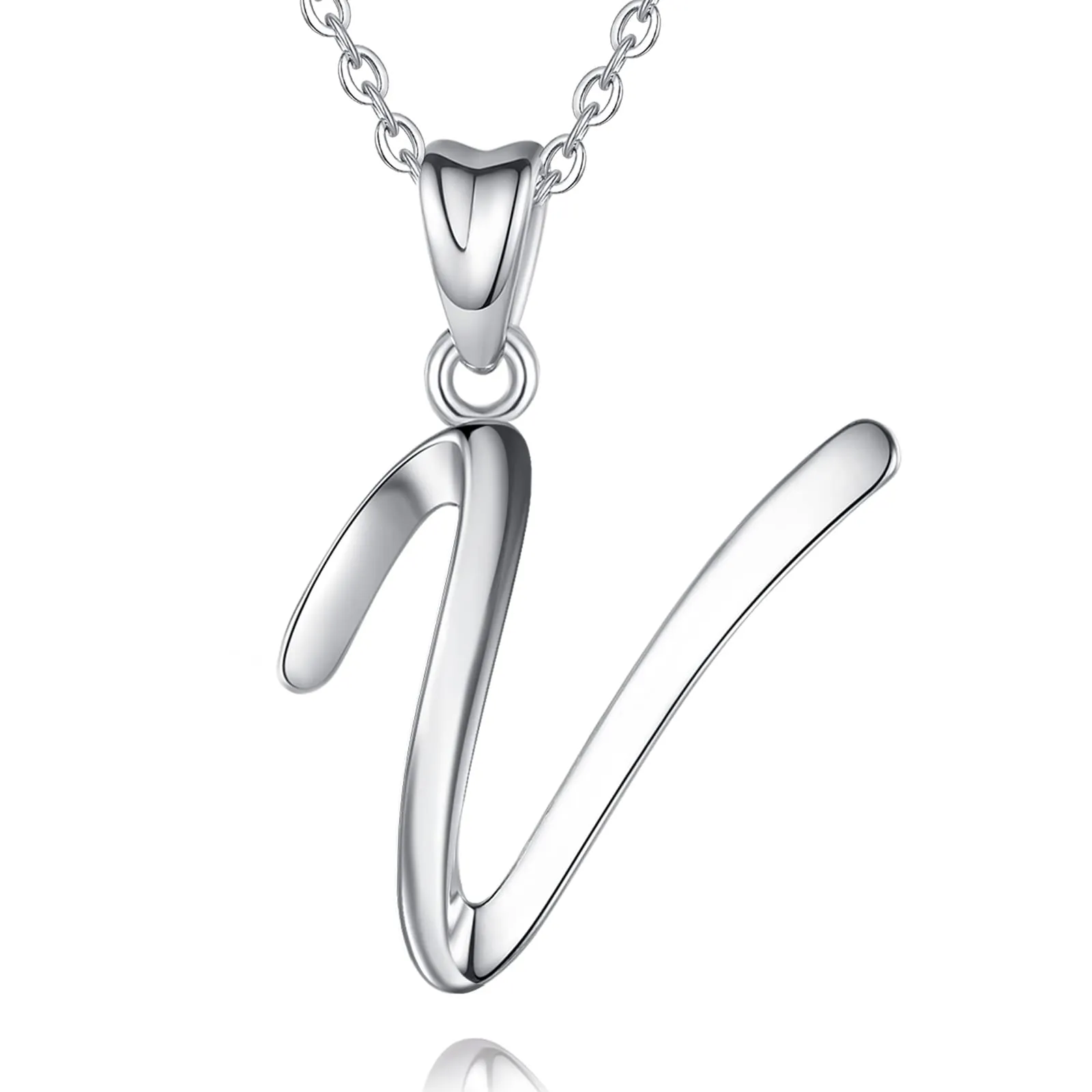 EUDORA Harmony Ball Collana Iniziale in Argento Sterling 925, Ciondolo Lettera Alfabeto, Catena 45 cm - immagine 1