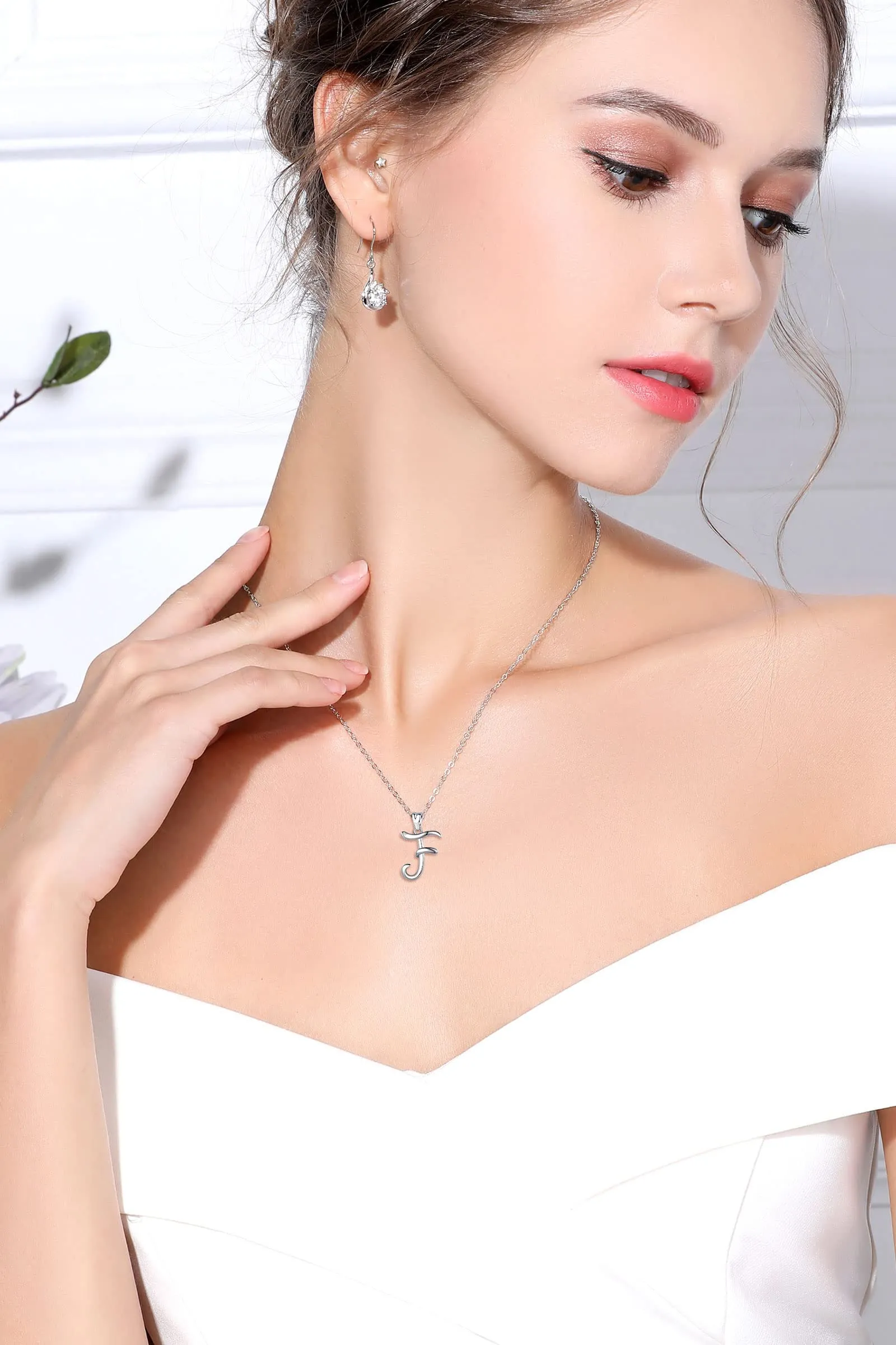 EUDORA Harmony Ball Collana Iniziale Argento Sterling 925, Ciondolo Lettera Personalizzato, Catena 45 cm - immagine 6