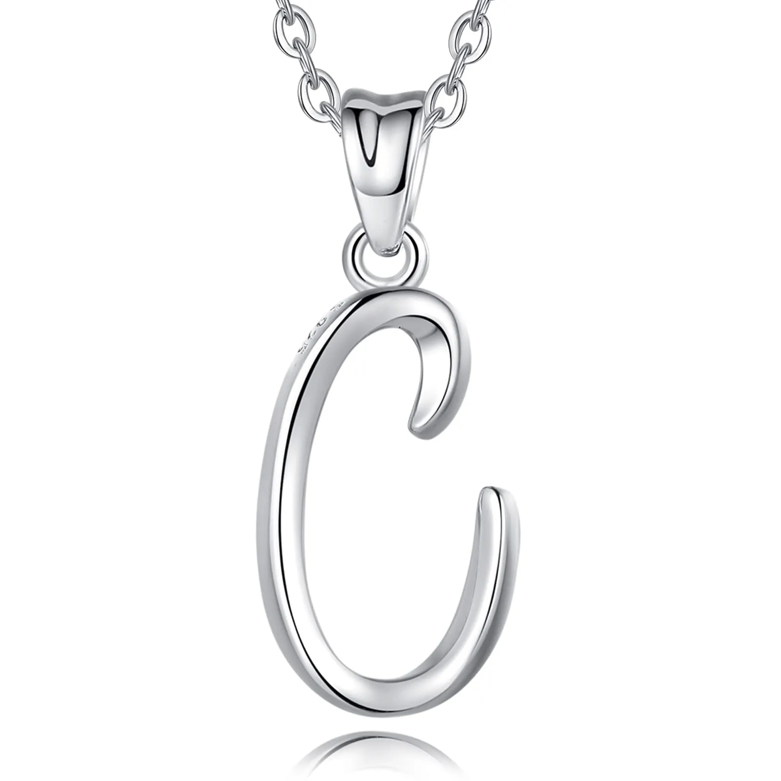 EUDORA Harmony Ball Collana Iniziale Argento Sterling 925, Ciondolo Lettera Alfabeto, Catena 45 cm - immagine 1
