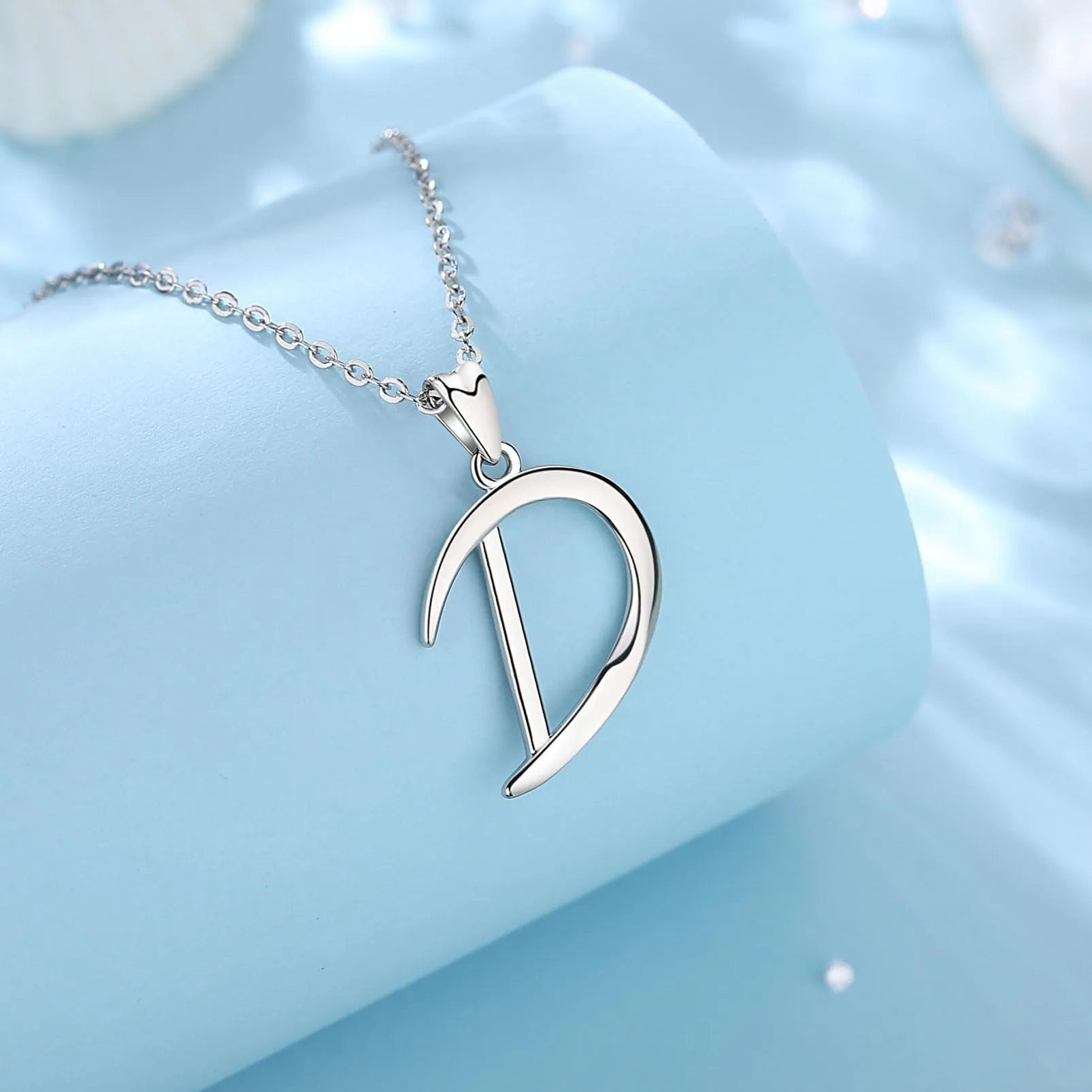 EUDORA Harmony Ball Collana Iniziale Argento Sterling 925, Ciondolo Alfabeto Personalizzato, Catena 45 cm - immagine 2