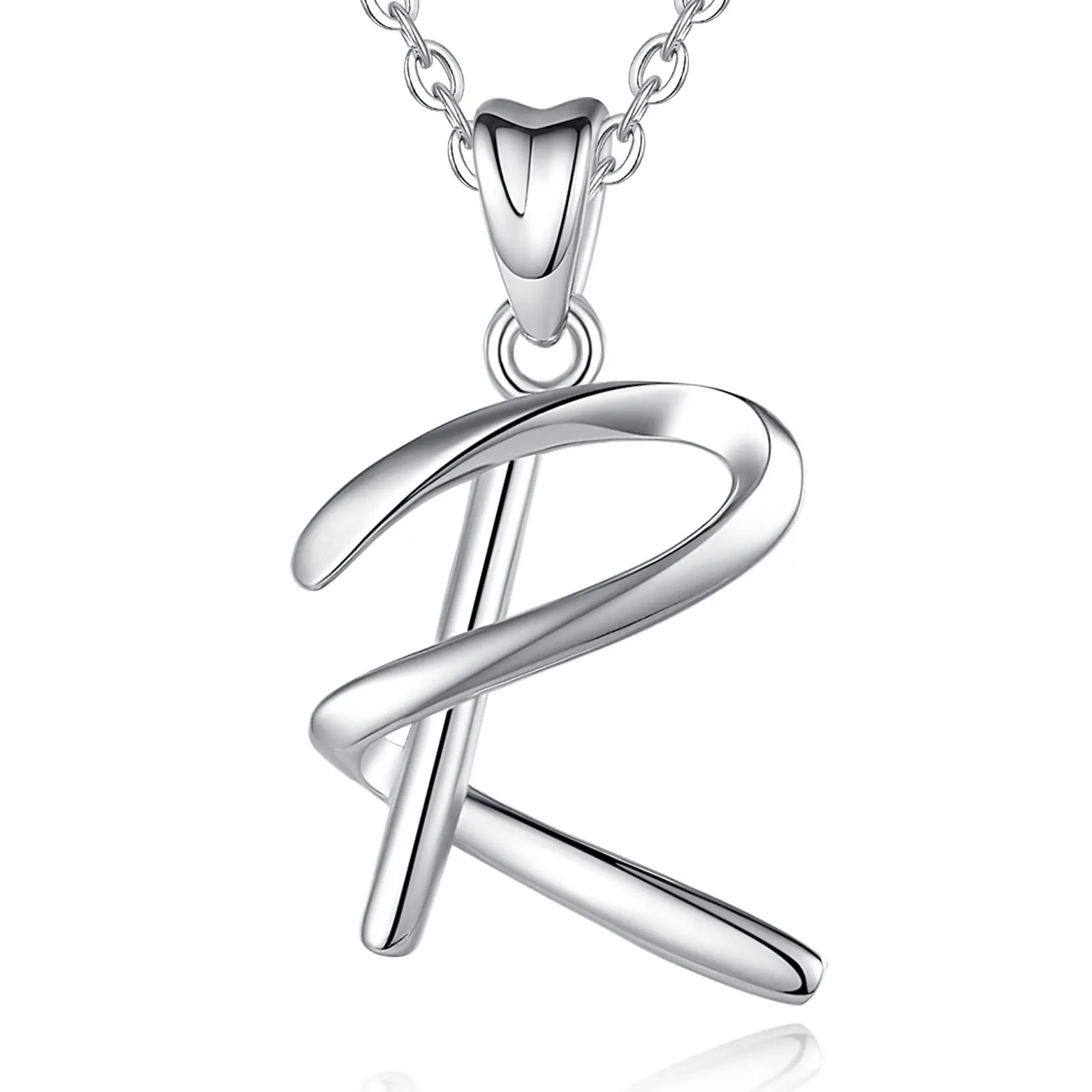 EUDORA Harmony Ball Collana Iniziale in Argento Sterling 925, Ciondolo Lettera Alfabeto, Catena 45 cm - immagine 1