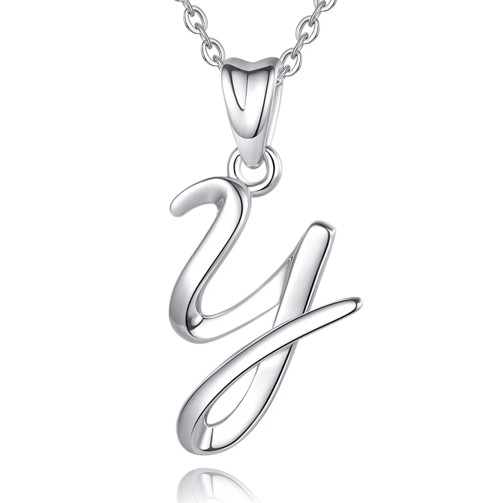 EUDORA Harmony Ball Collana Iniziale in Argento Sterling 925, Ciondolo Lettera Alfabeto Personalizzato, Catena 45 cm - immagine 1