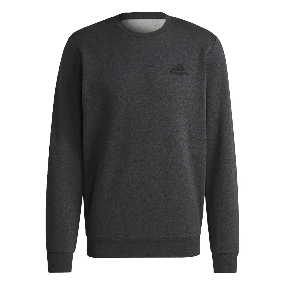 Adidas Men's Essentials Fleece Sweatshirt - Dark Grey/Black - L - immagine 1