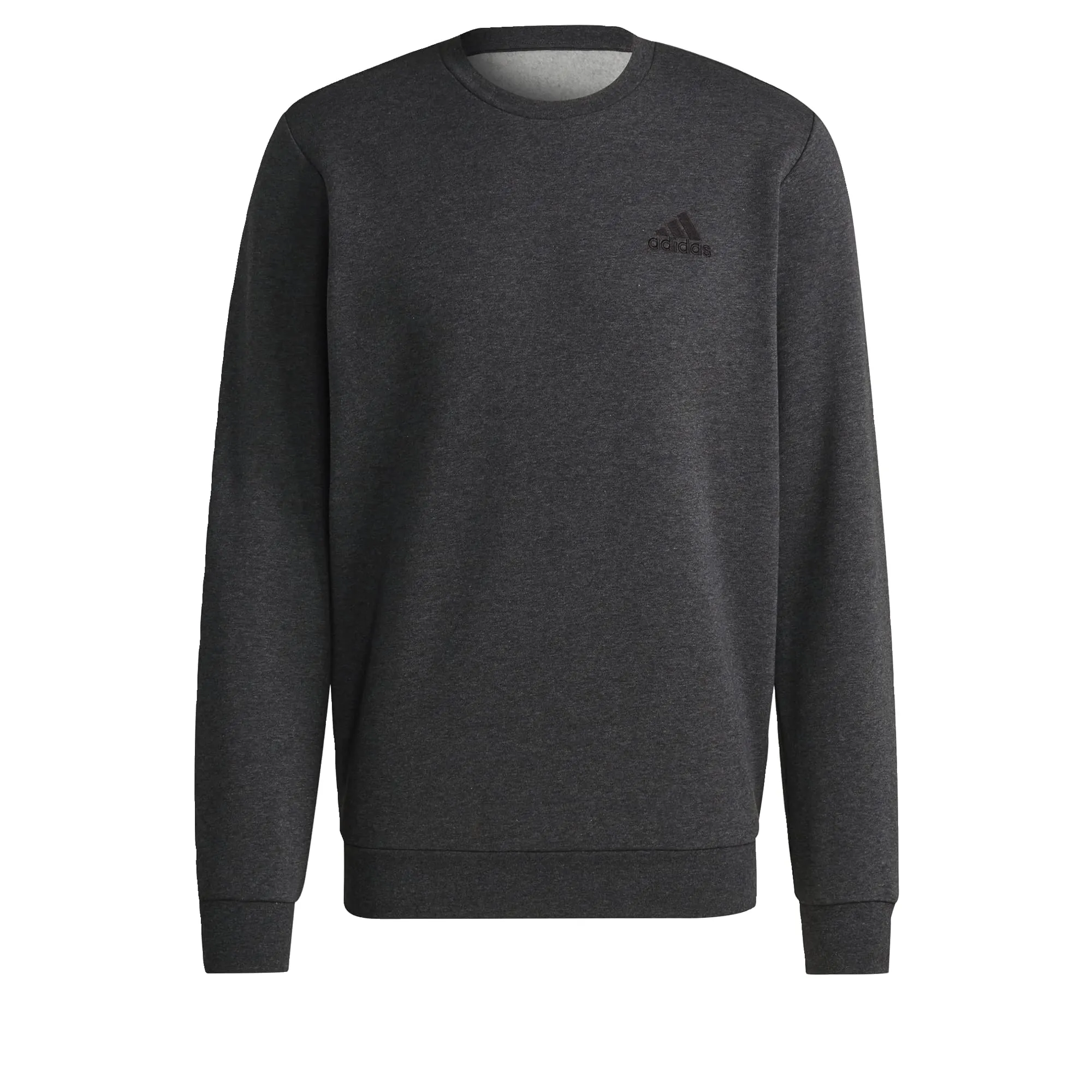 Adidas Men's Essentials Fleece Sweatshirt - Dark Grey/Black - L - immagine 9