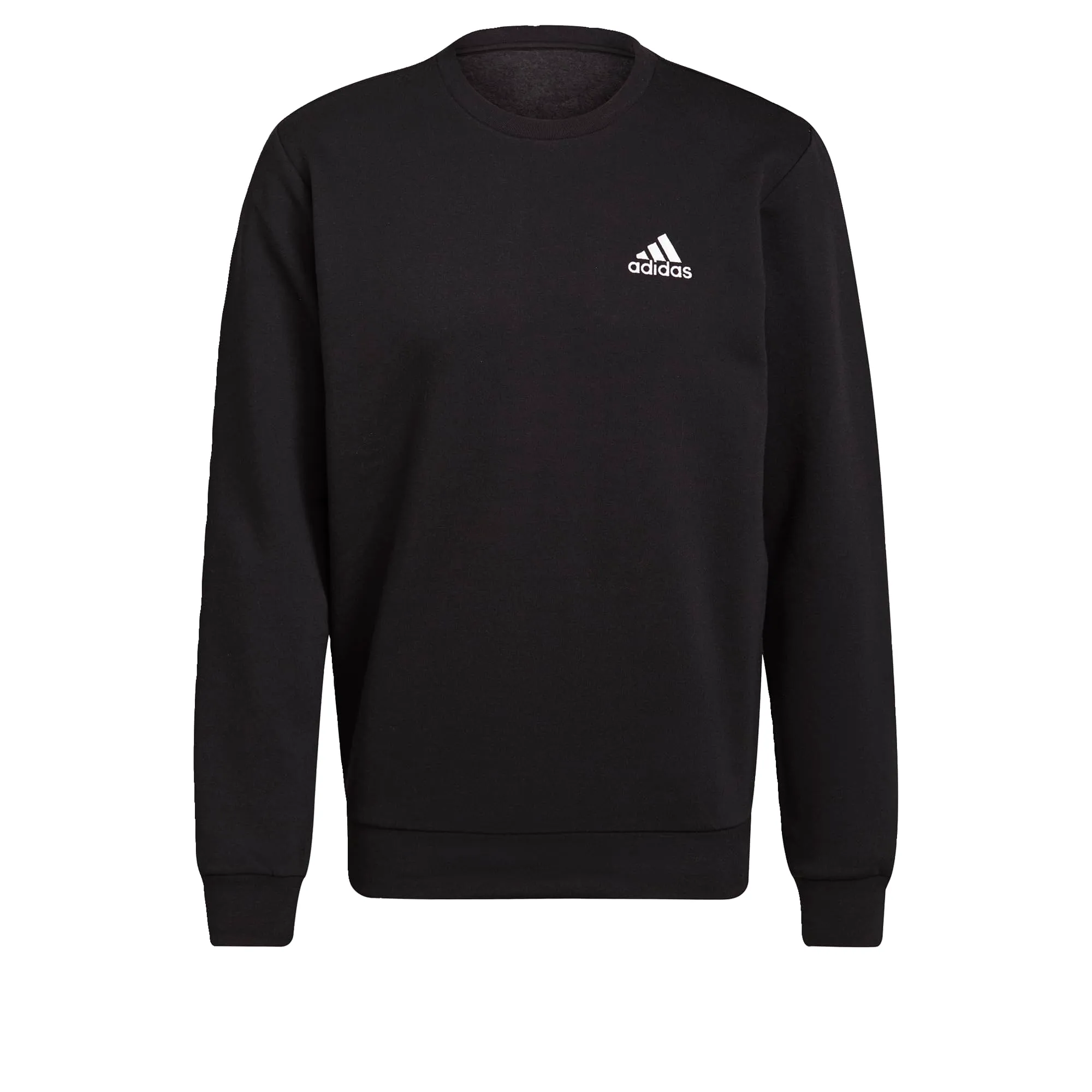 adidas Men's Standard Essentials Fleece Sweatshirt - Black/White - Medium - immagine 1