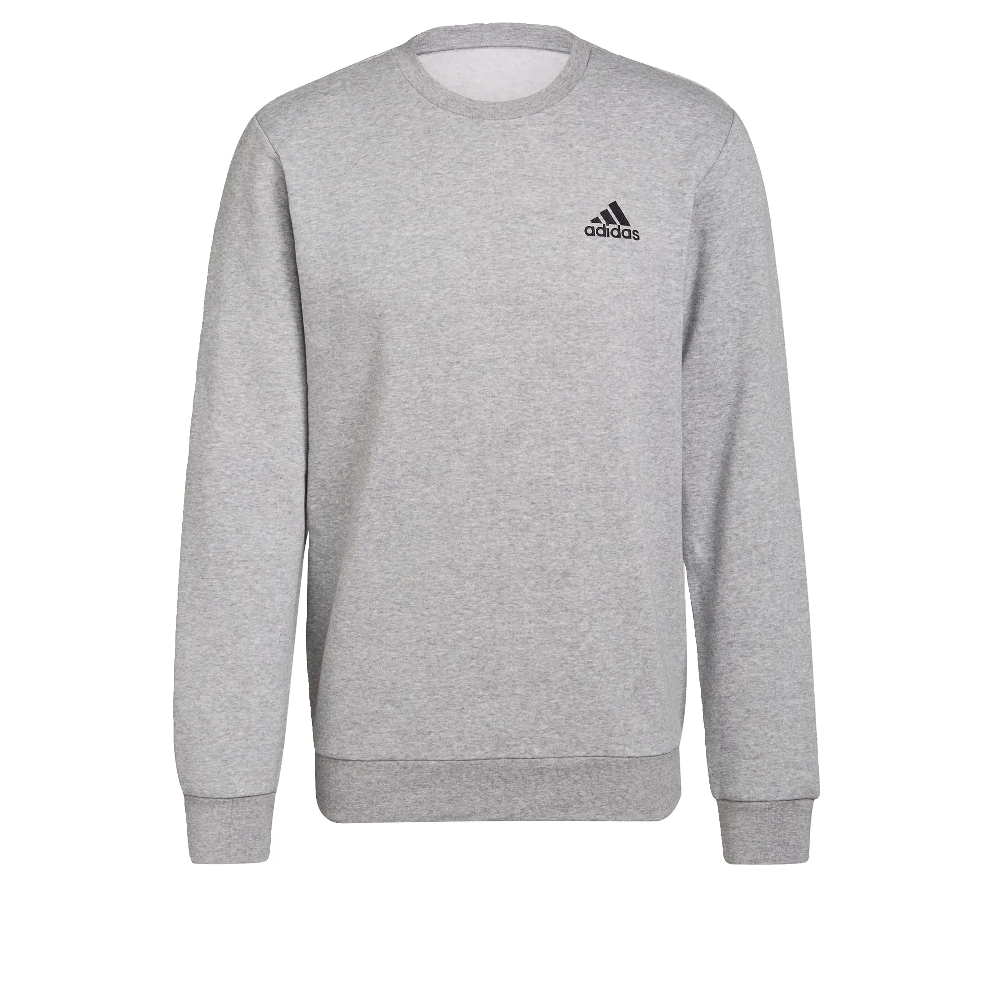 Adidas Men's Standard Essentials Fleece Sweatshirt - Medium Grey Heather/Black, Small - immagine 1