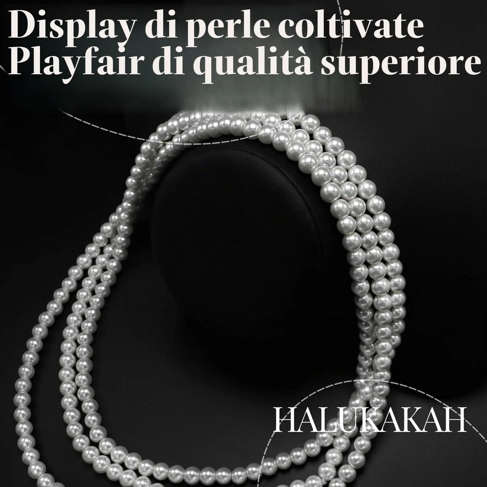 Halukakah Collana Lunga di Perle Coltivate Naturali 8mm, Fard Rosa, 150cm - immagine 3