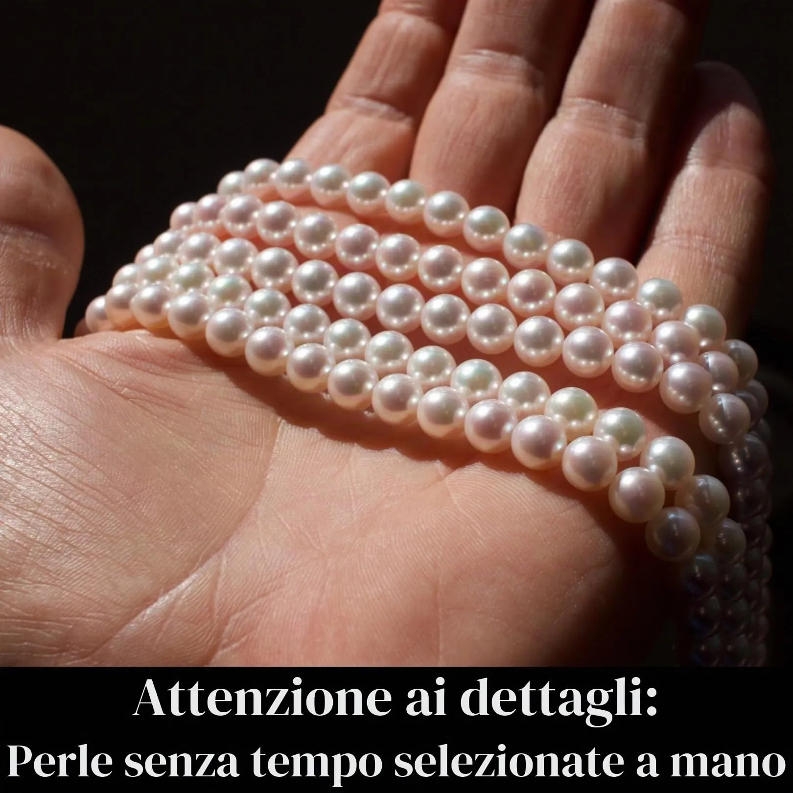 HALUKAKAH Collana Lunga Perle Anni '20 per Donne, Perle Coltivate 8mm, Champagne Oro, 180cm - immagine 4