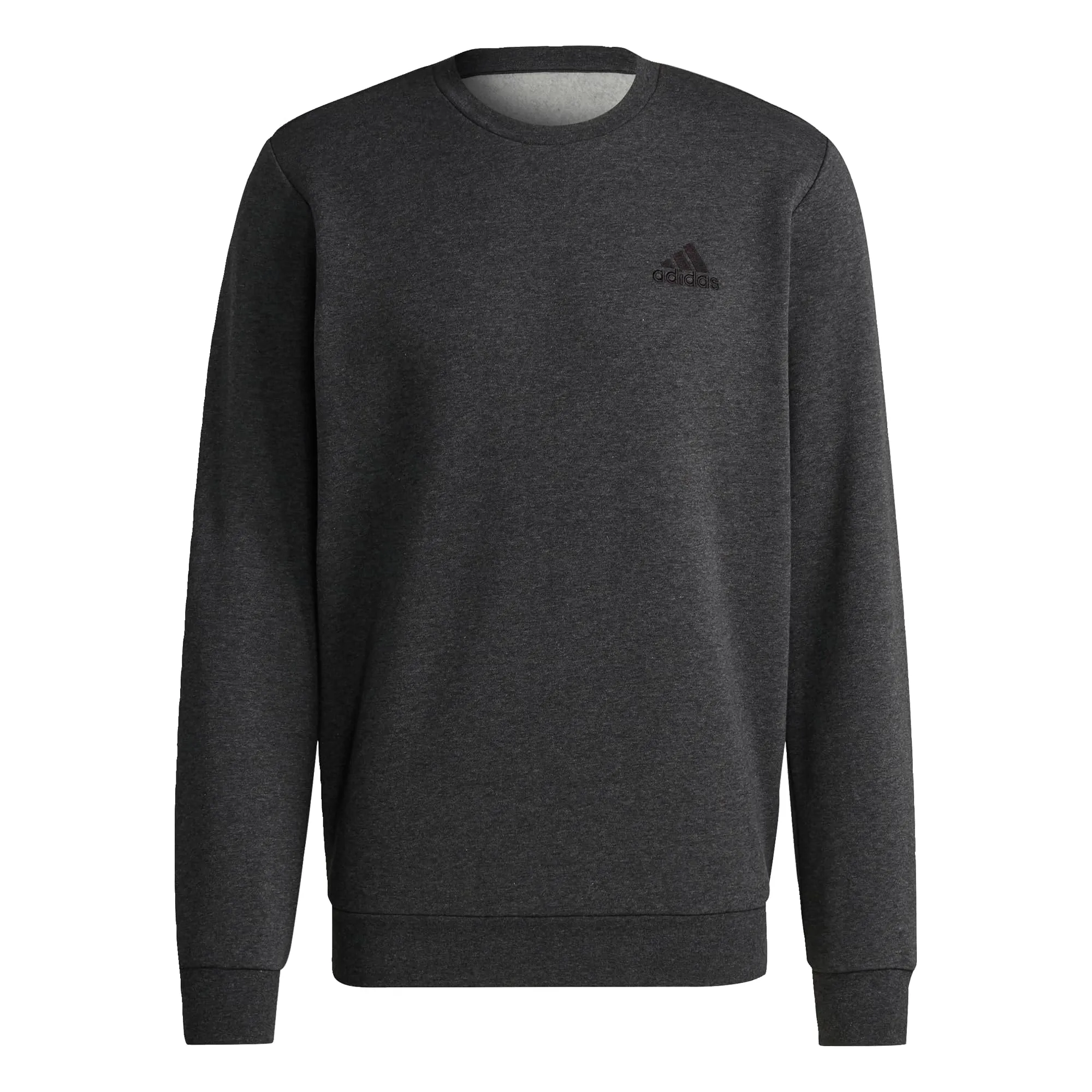 Adidas Feelcozy Essentials Fleece Sweatshirt, Dark Grey Heather/Black, S - immagine 1