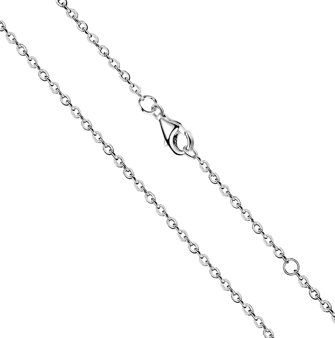 OSTAN Catena da Donna in Argento 925 Platinato, Larghezza 1.4mm, Lunghezza 75cm - immagine 1