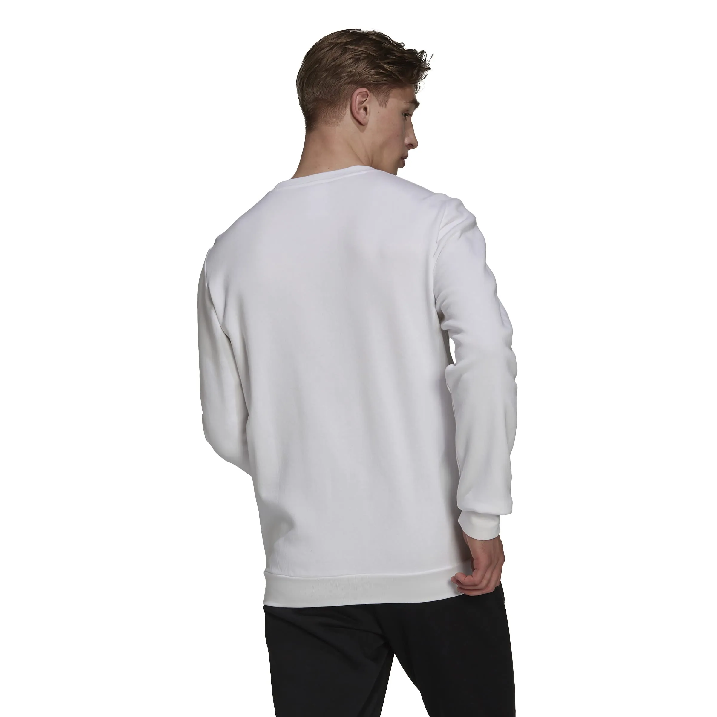 Adidas Feelcozy Essentials Fleece Sweatshirt, White/Black, XXL - immagine 4