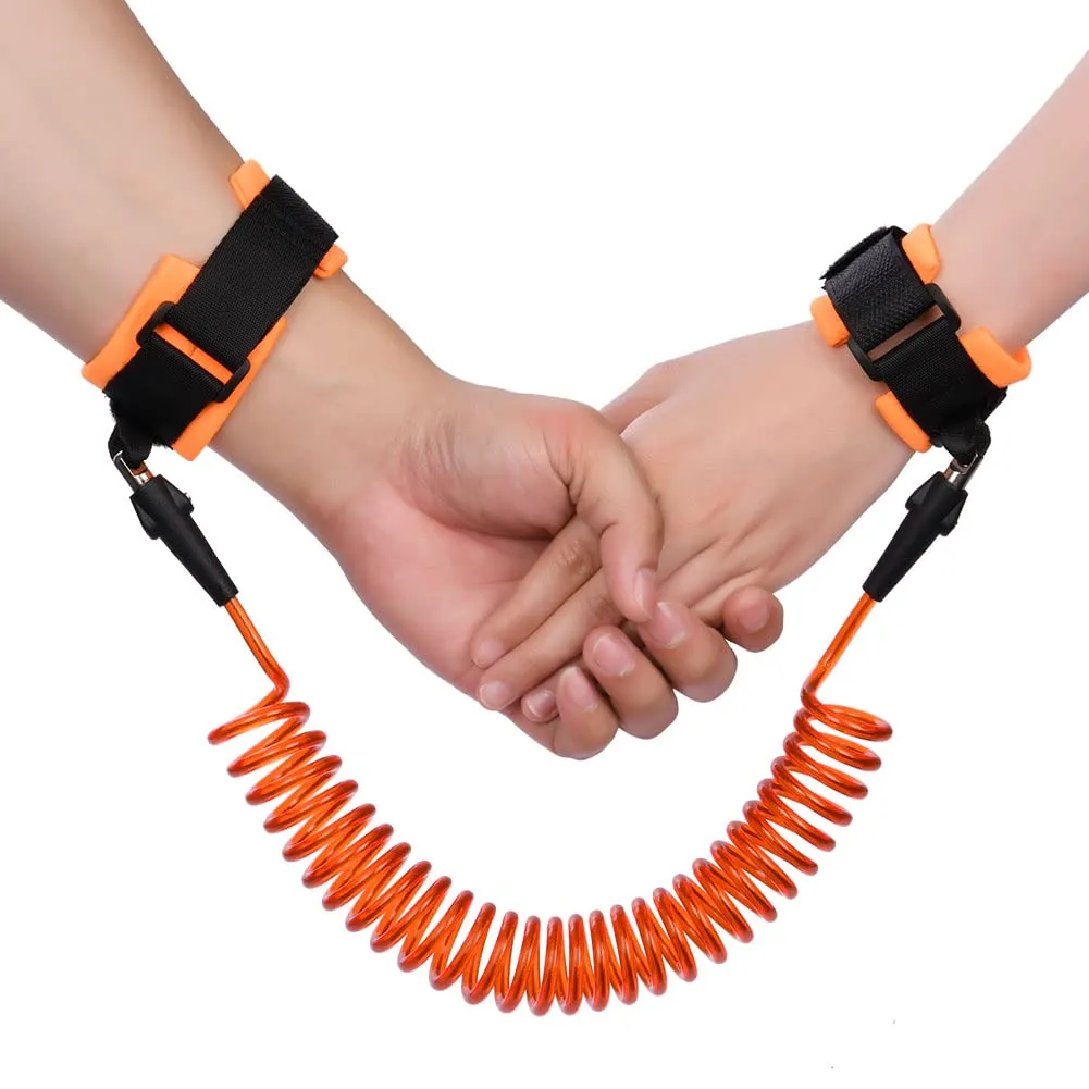 Aomig Bracciale di Sicurezza Anti-smarrimento per Bambini, Guinzaglio da Polso 2.5M, Arancione - immagine 1