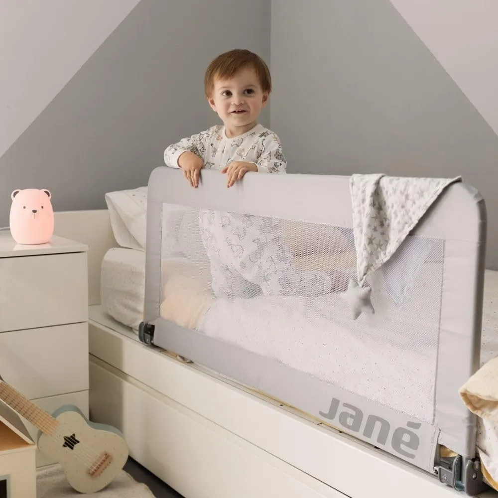 Jané Sponda Letto Ribaltabile 140 cm, Extra Alta e Traspirante, Pieghevole con Borsa da Trasporto, Grigio - immagine 2