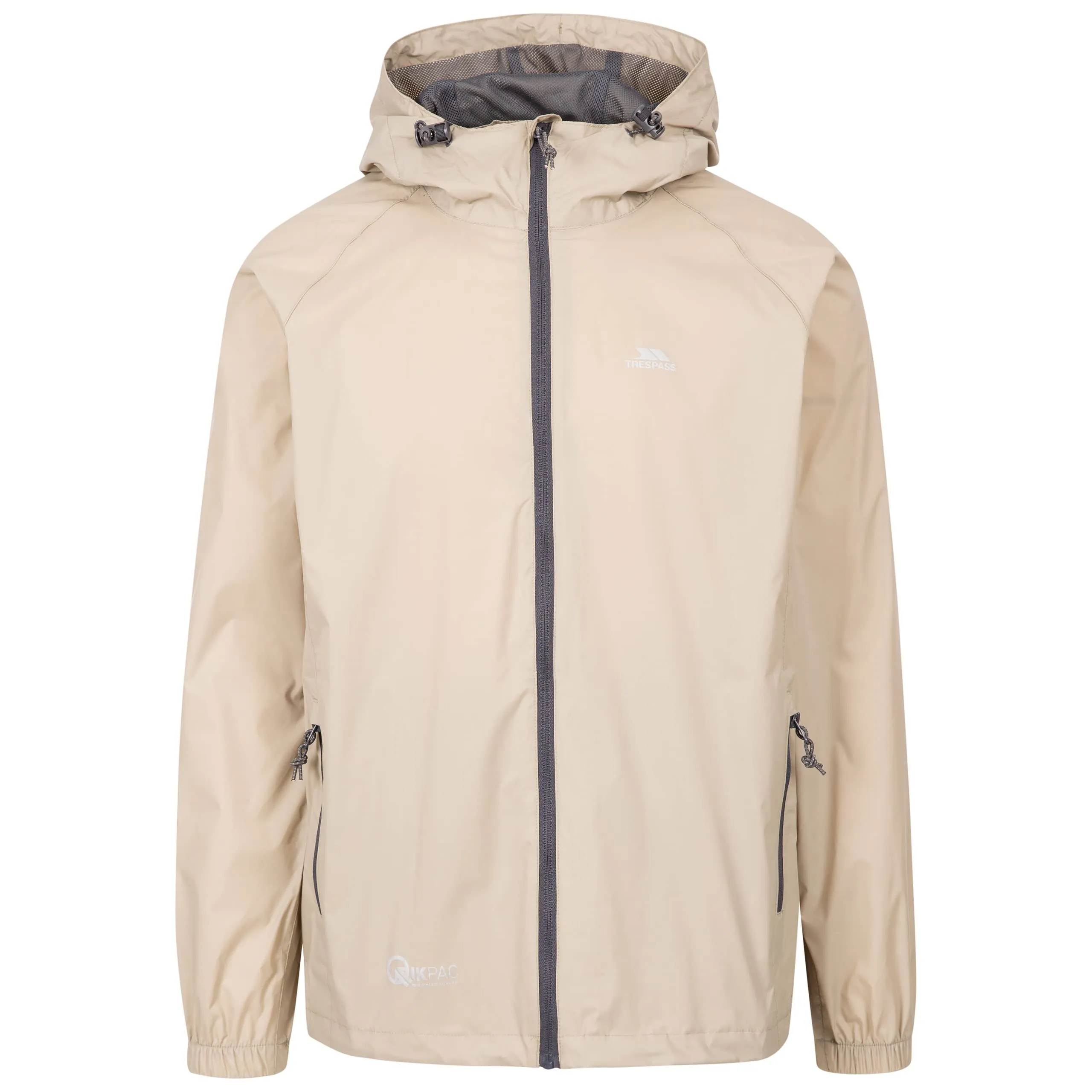 Trespass Qikpac Giacca Impermeabile Compatta Unisex, Latte d'Avena, XXL - immagine 1