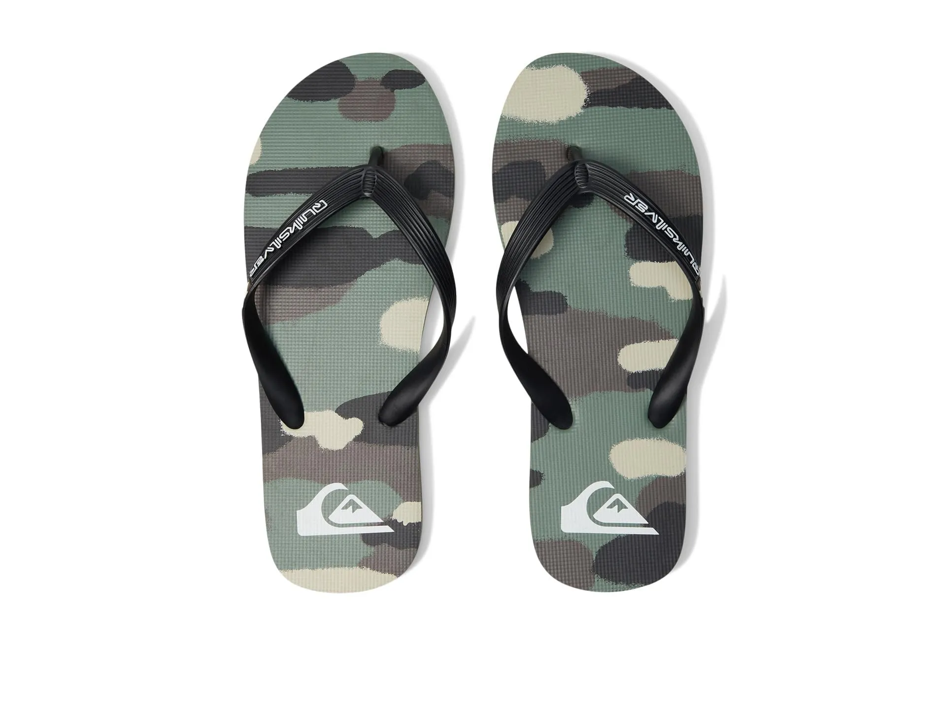 Quiksilver Men's Molokai Art II 3 Point Flip Flop Sandal, Black/Brown/Green 241, 9 - immagine 1