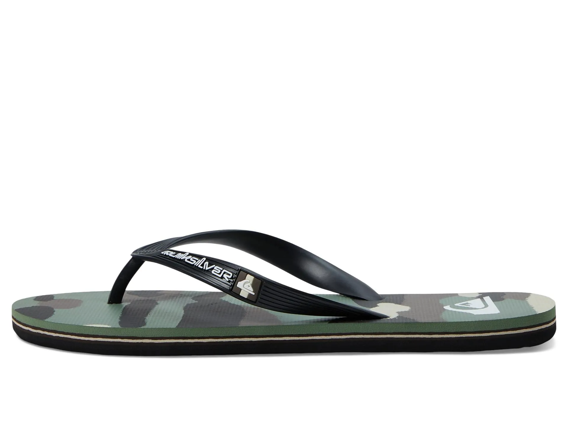 Quiksilver Men's Molokai Art II 3 Point Flip Flop Sandal, Black/Brown/Green 241, Size 13 - immagine 4