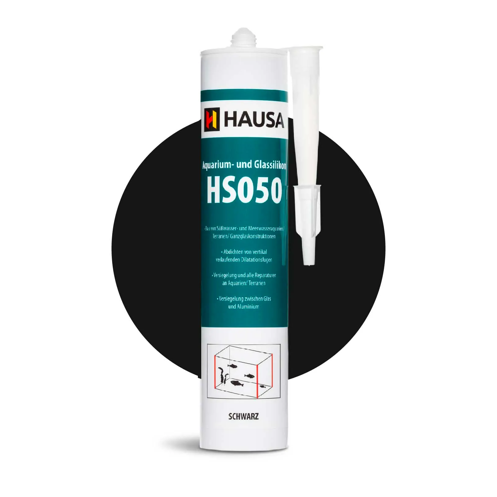 Hausa HS050 Silicone per Acquari e Vetro, Sigillante Professionale, Nero, 3x310ml - immagine 6