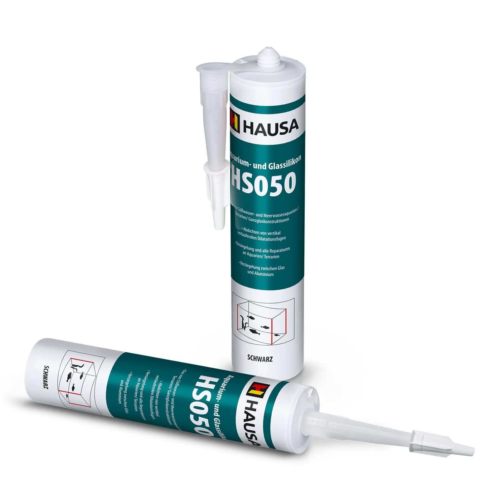 Hausa HS050 Silicone per Acquario e Vetro, Nero, 12 x 310 ml - immagine 3
