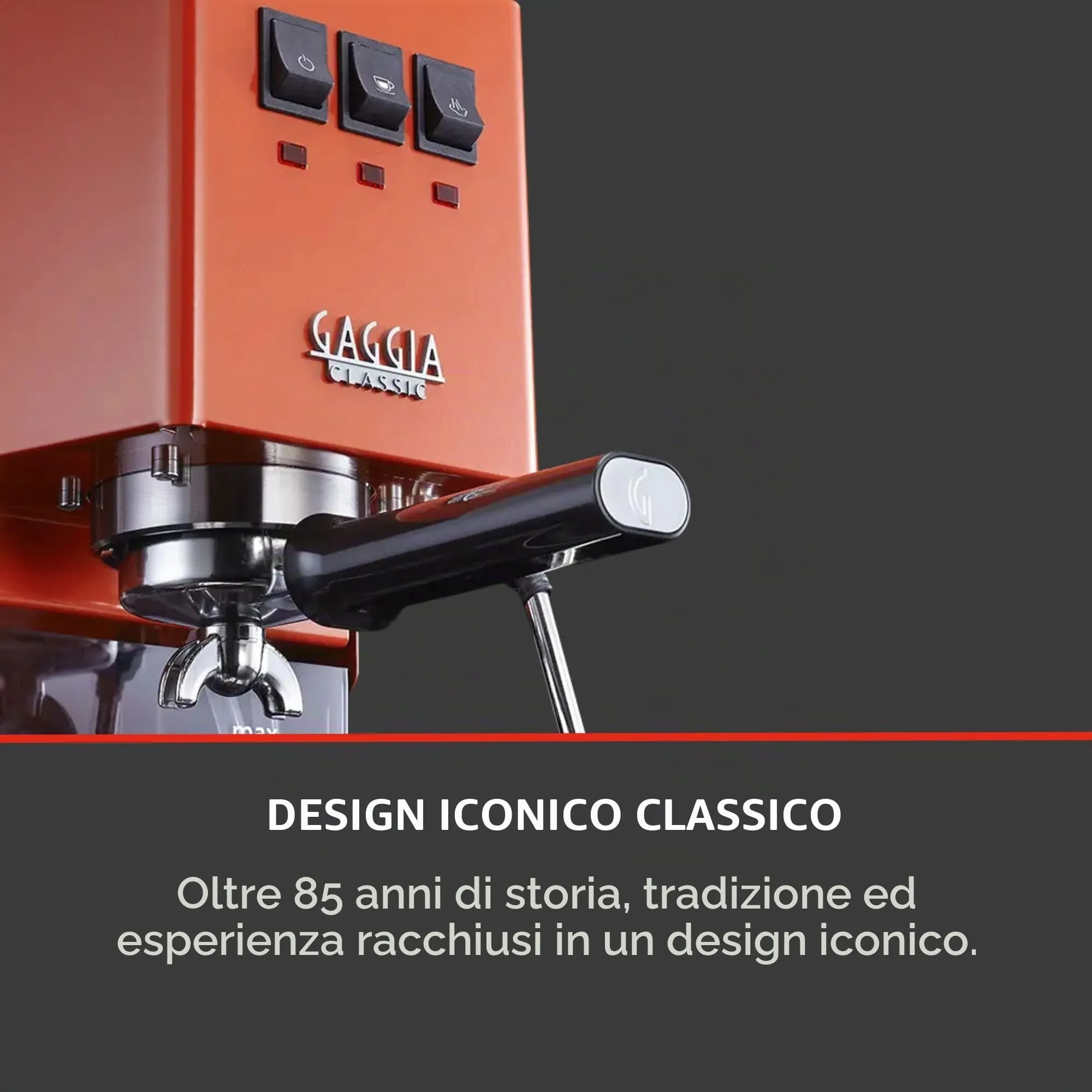 Gaggia Classic Evo RI9481/19 Arancione - immagine 3
