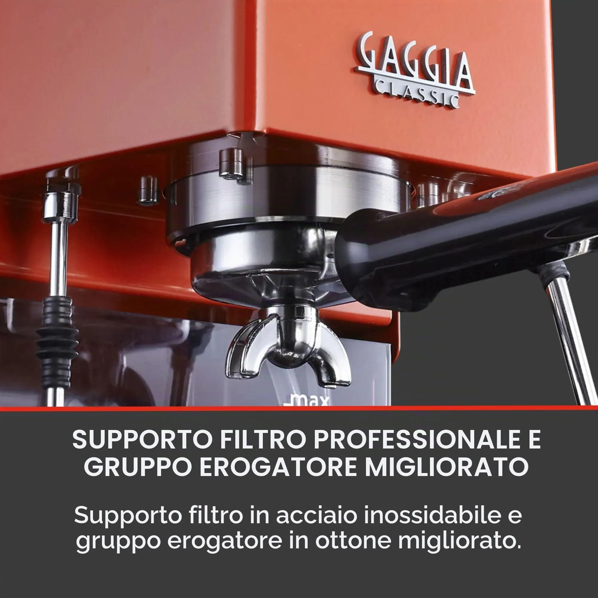 Gaggia Classic Evo RI9481/19 Arancione - immagine 4