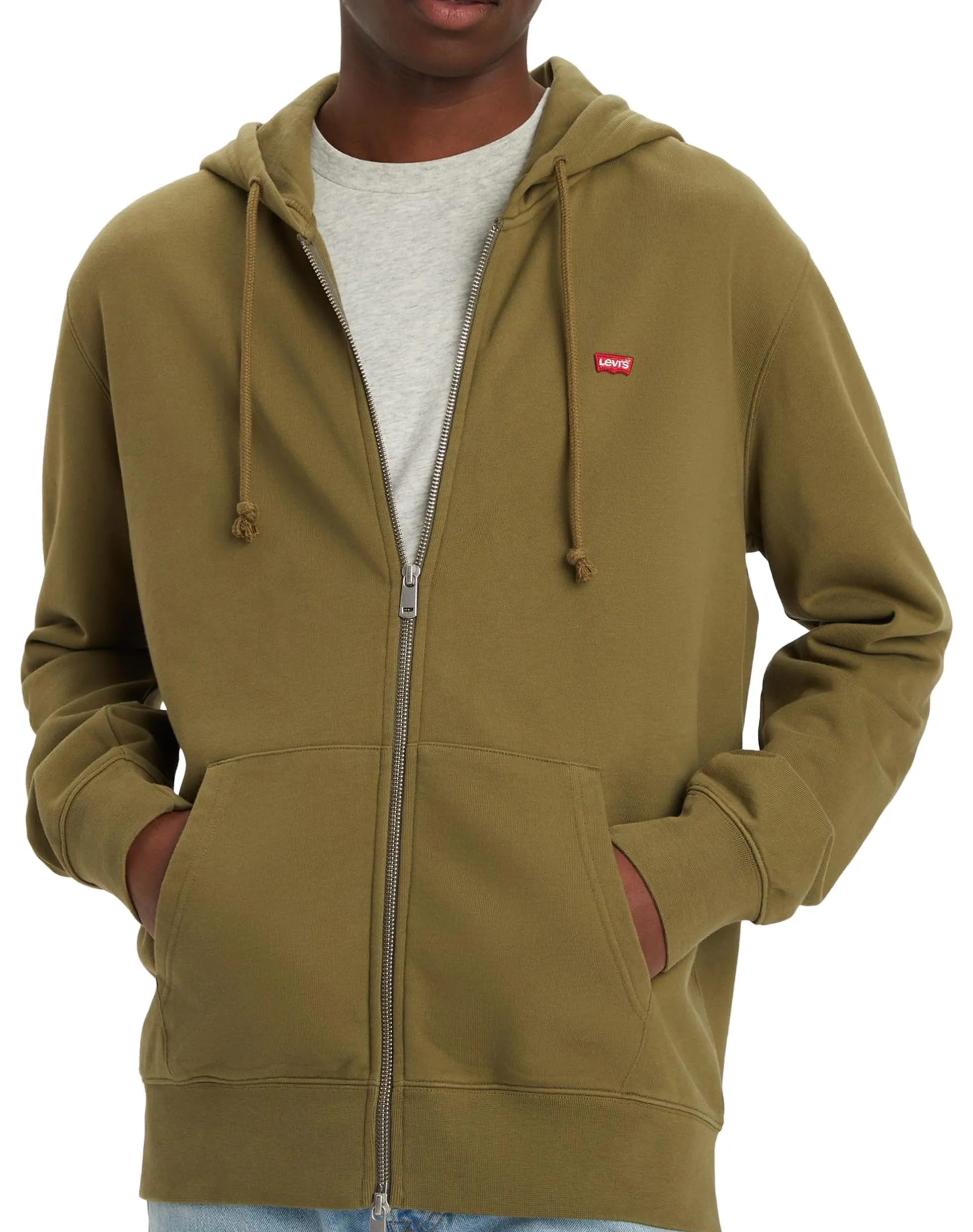 Levi's New Original Zip Up Hoodie - Burnt Olive - XS - immagine 7