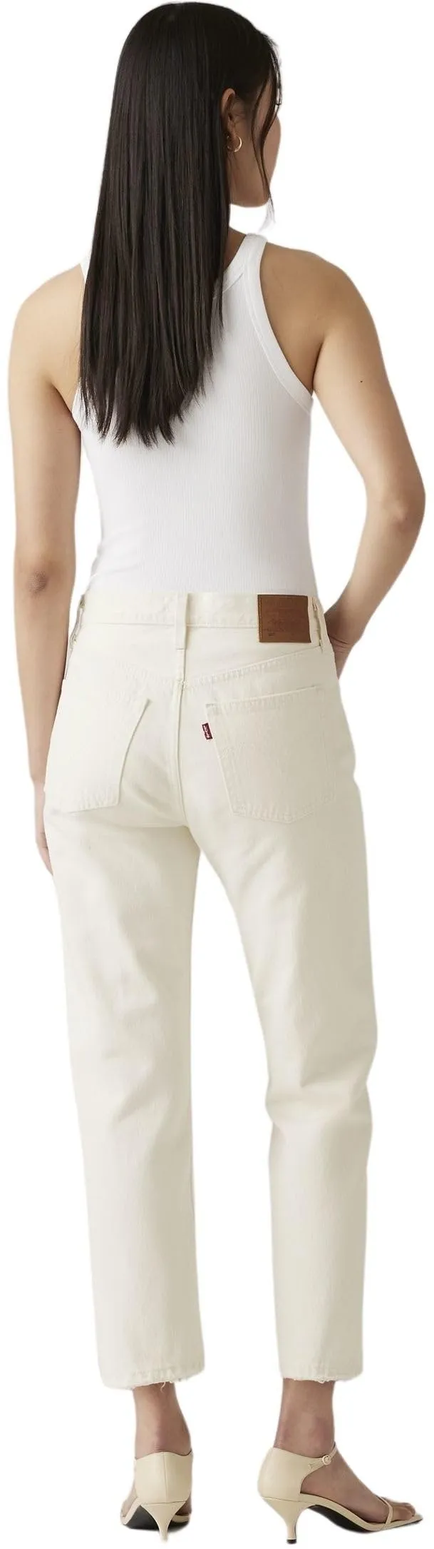 Levi's 501 Crop Jeans Donna, Ecru Booper No Damage, 25W / 26L - immagine 3
