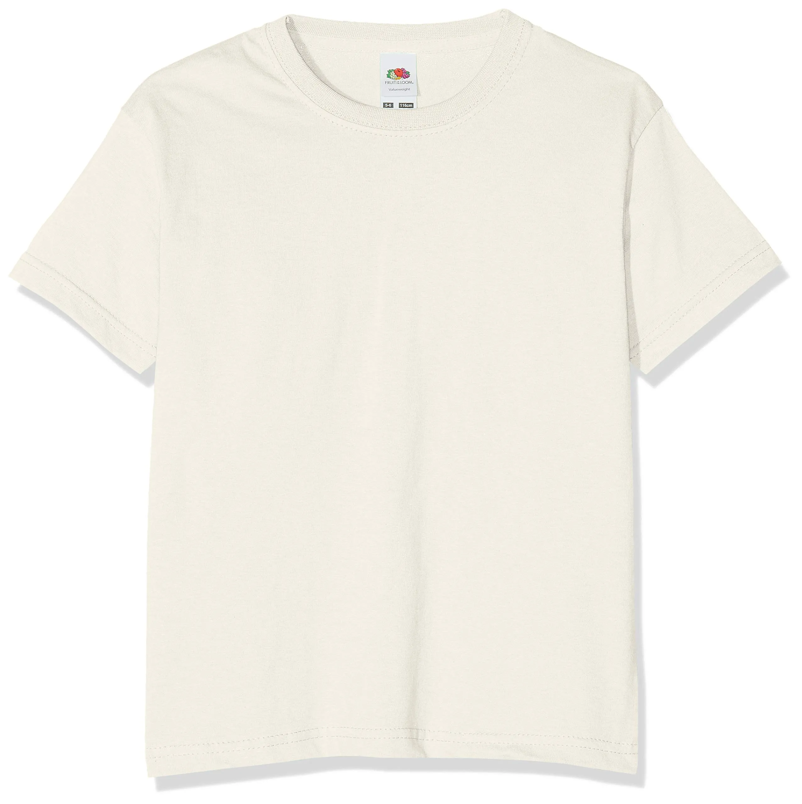 Fruit of the Loom Bambino T-Shirt, Avorio (Natural), 5-6 Anni - immagine 1