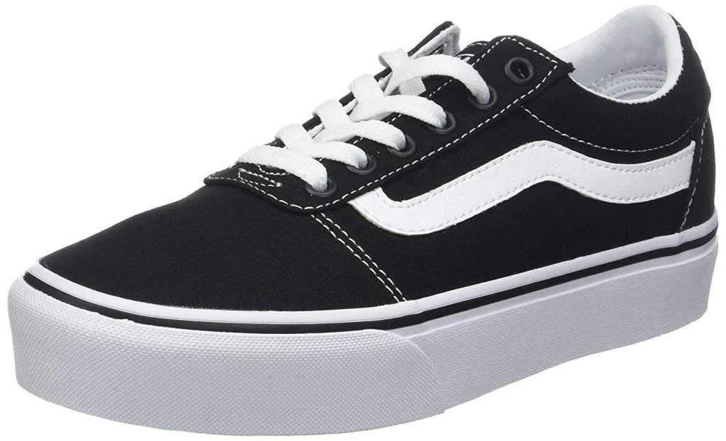 Vans Ward Platform Women's Sneakers, Black/White, 35 EU - immagine 1