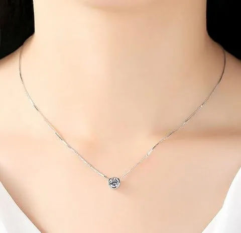 Gioielleria Bucci Parure Collana e Orecchini Punto Luce in Argento 925 Rodiato Oro Bianco - immagine 4