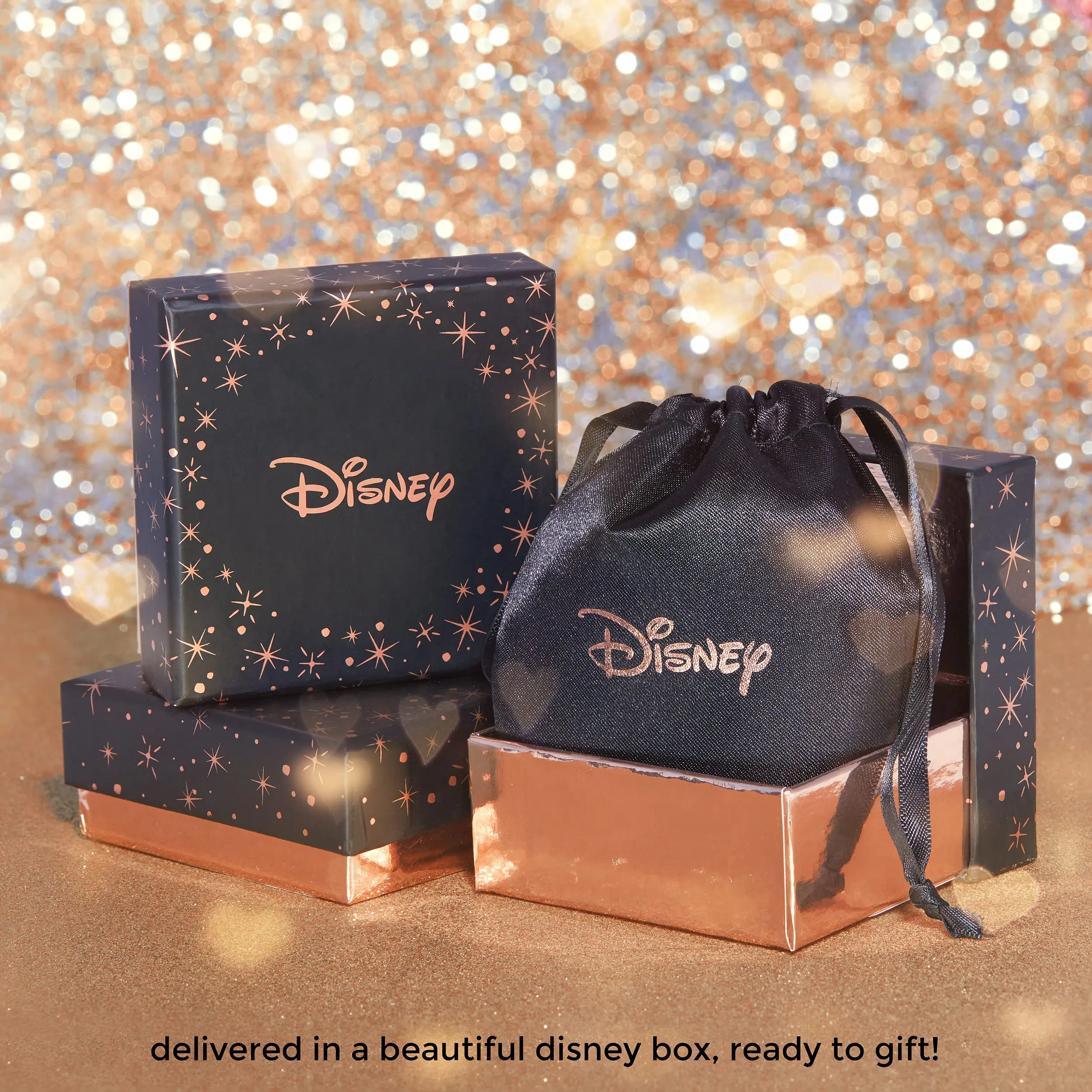 Disney Set Collana e Orecchini Minnie Mouse in Cristallo Placcati in Argento - immagine 7
