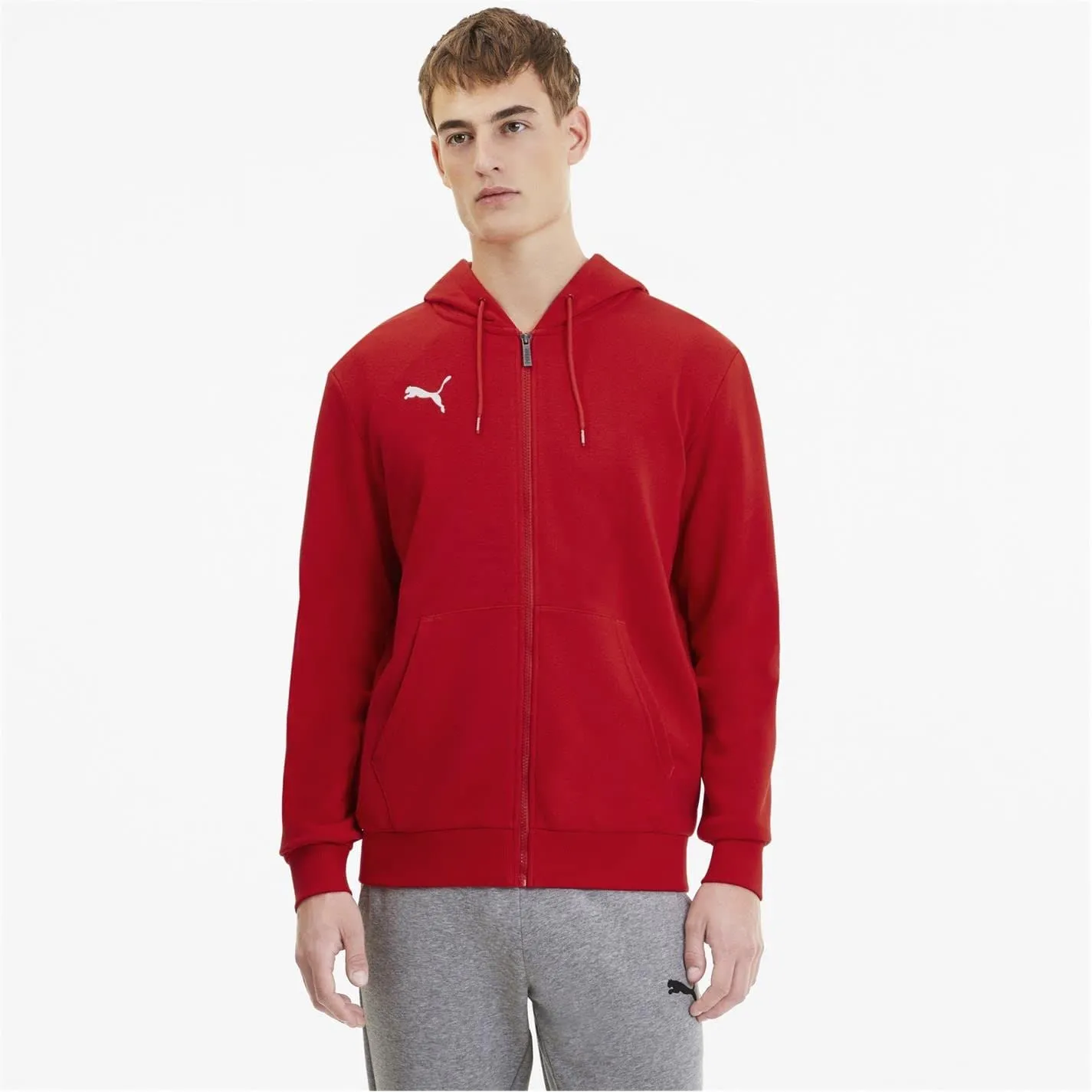 Puma Teamgoal 23 Casuals Felpa con Cappuccio, Rosso, S Uomo - immagine 3