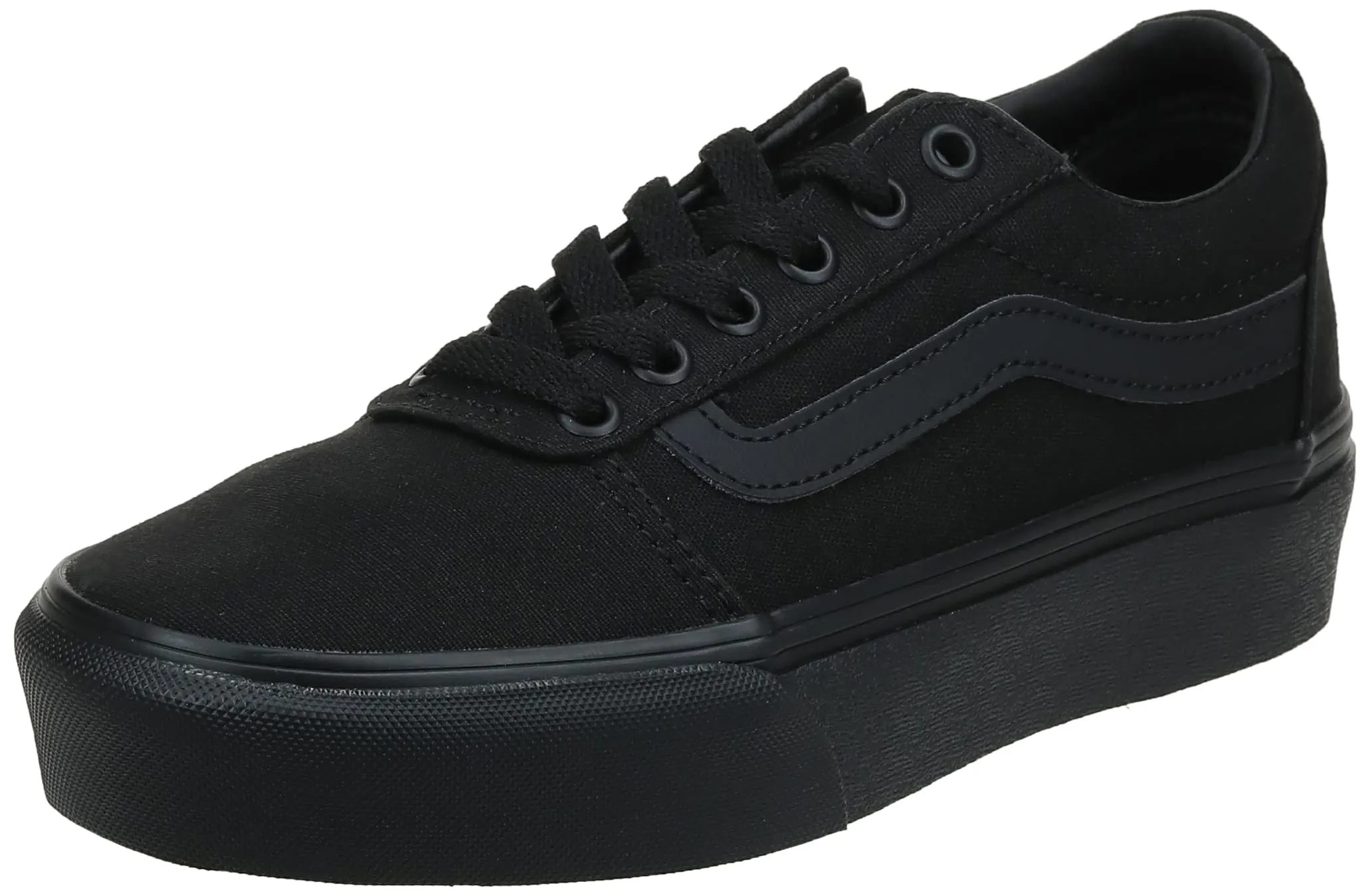 Vans Ward Platform Scarpe da ginnastica Donna Canvas Black/Black 35 EU - immagine 1