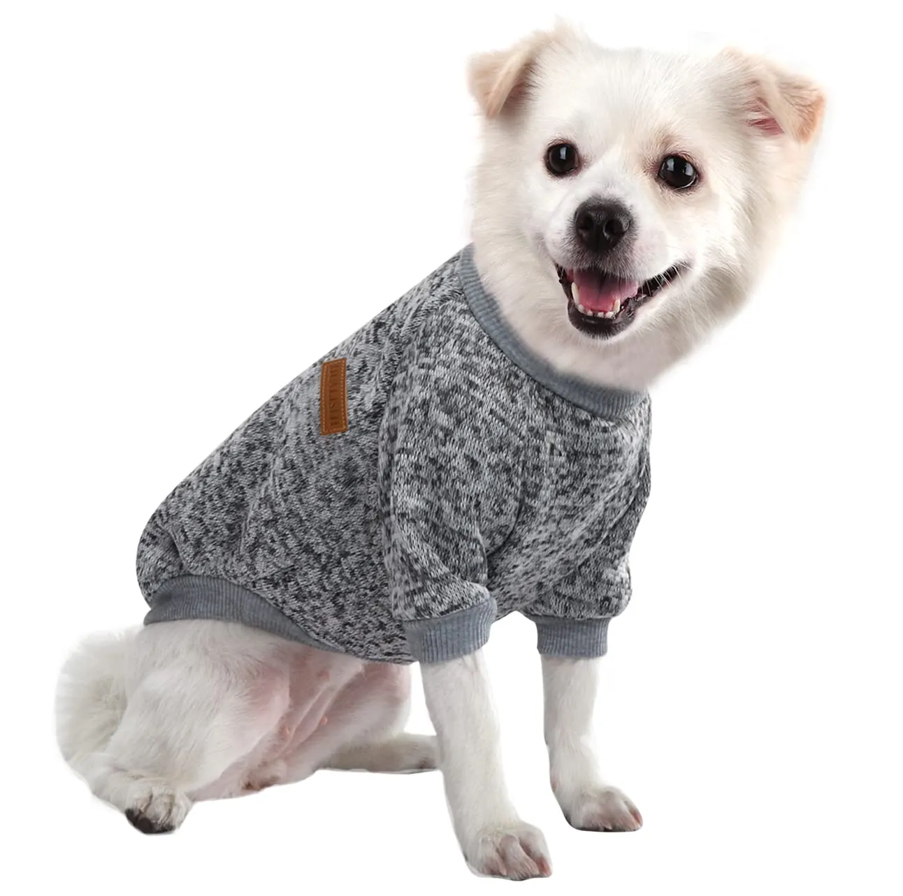HuaLiSiJi Maglioncino per Cane e Gatto, Cotone Elasticizzato, Grigio, XS - immagine 1