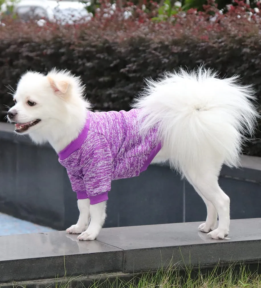 HuaLiSiJi Felpa per Cani Maglioncino (Rosa+Viola, XL) - immagine 4