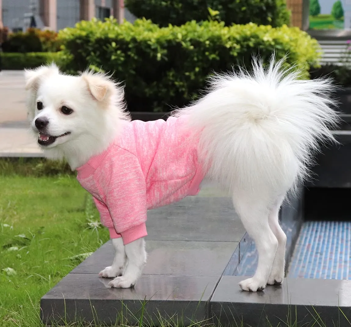 HuaLiSiJi Felpa per Cani, Rosa+Blu, L - immagine 4