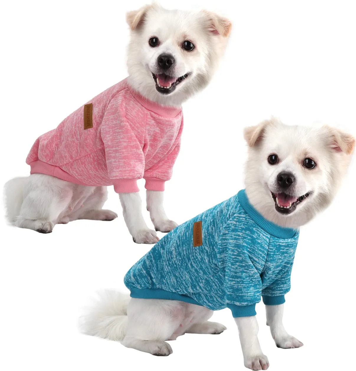 HuaLiSiJi Maglioncino per Cane e Gatto, Rosa+Blu, S - immagine 1