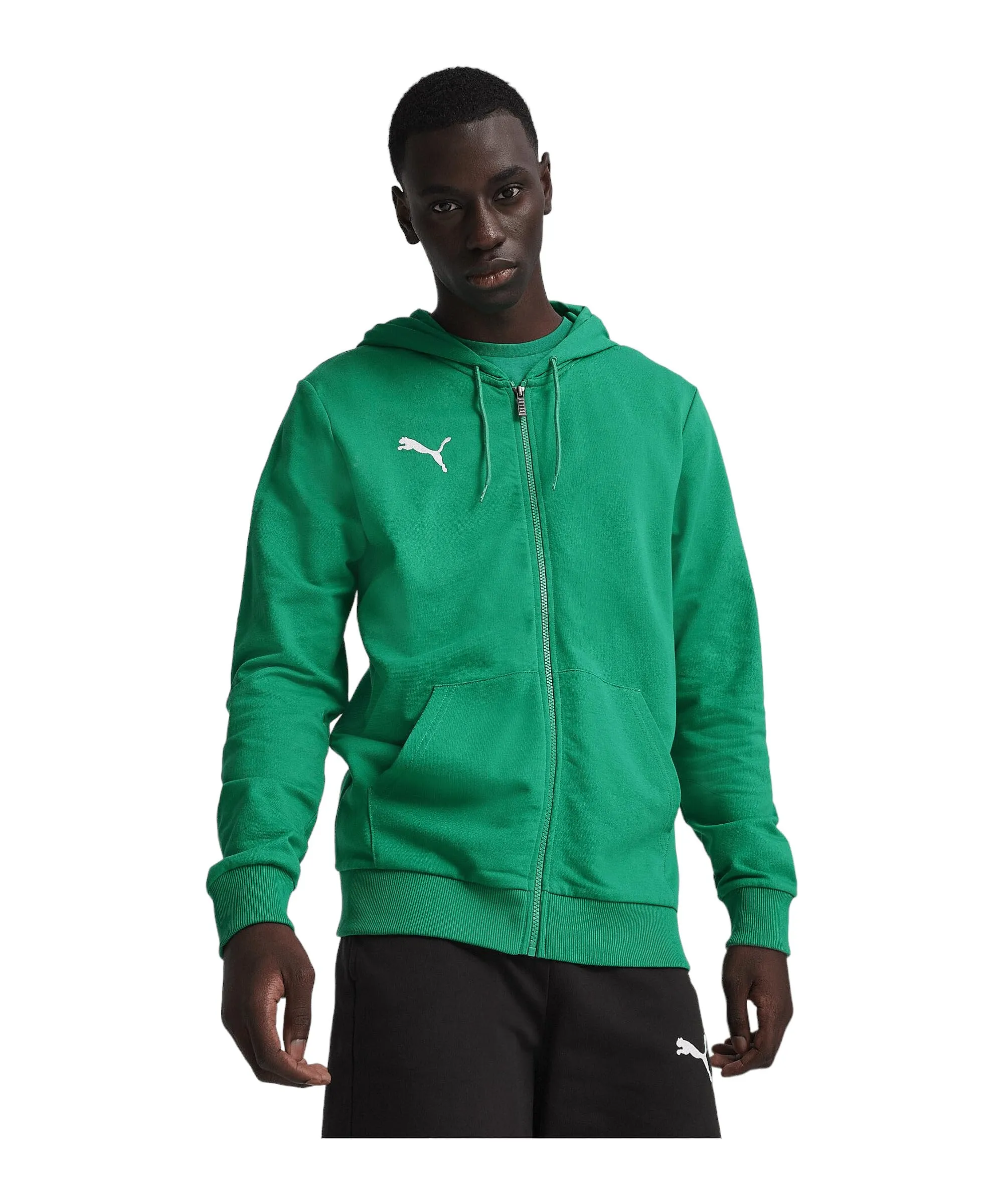 Puma teamGOAL Casuals Hooded Jacket, Men's, Sport Green-Puma White, L - immagine 3