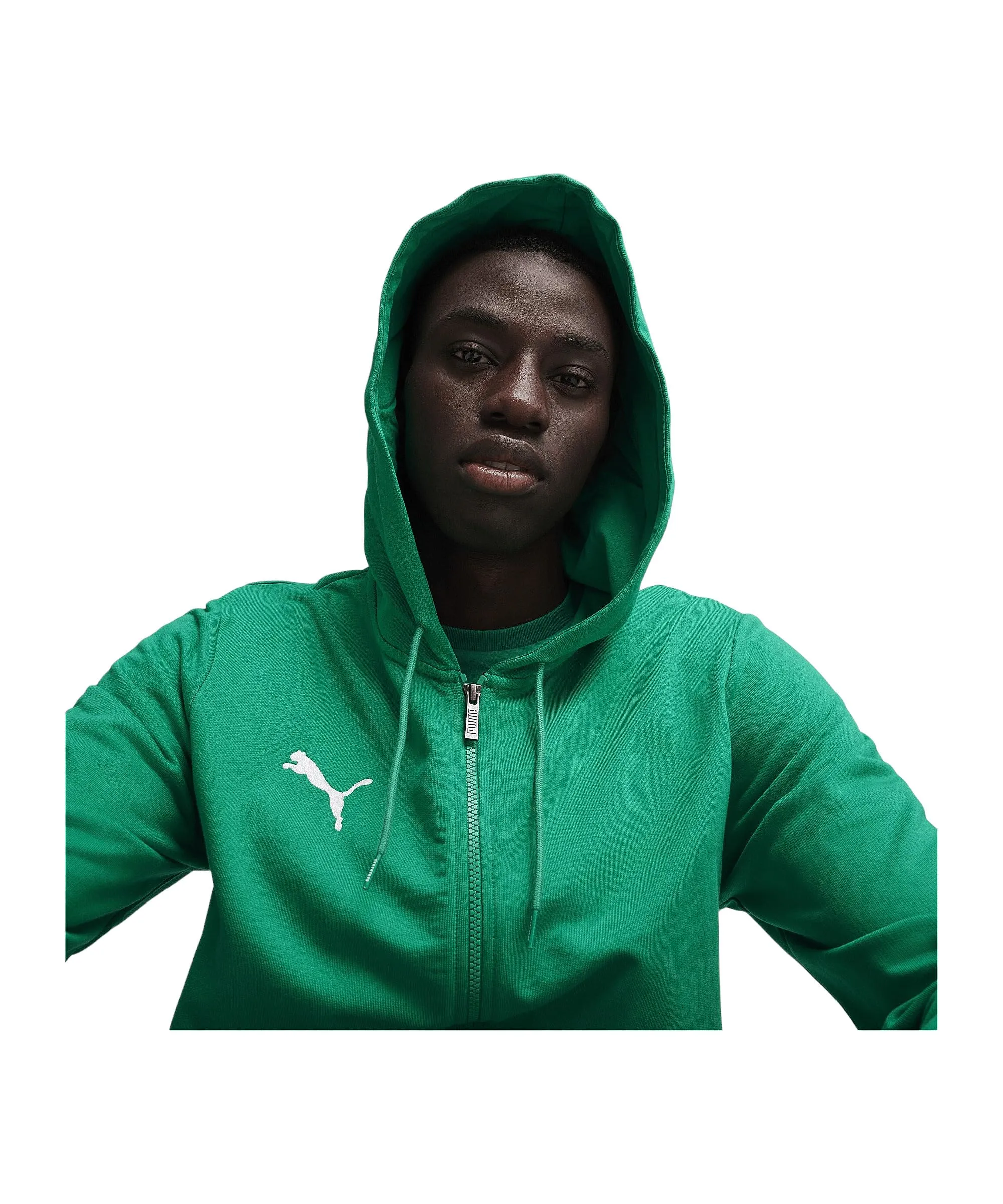 Puma teamGOAL Casuals Hooded Jacket, Men's, Sport Green White, M - immagine 4