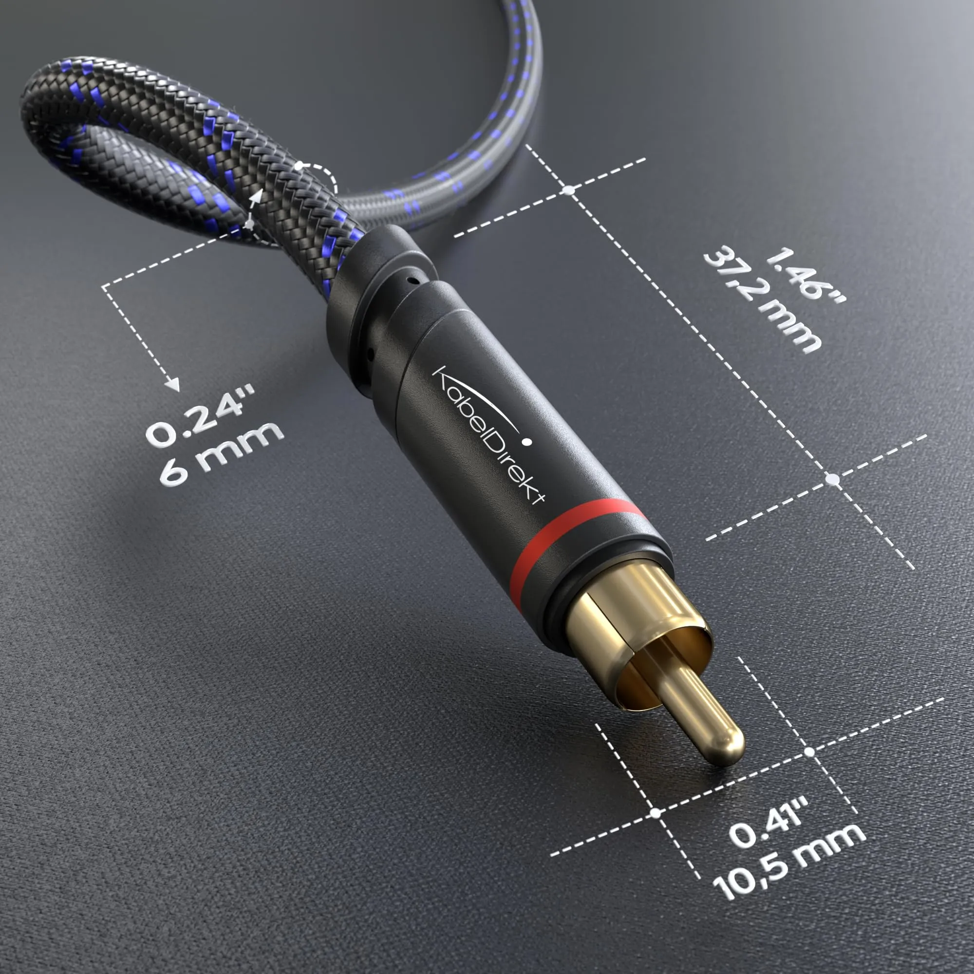 KabelDirekt Cavo audio RCA 2 a 2 maschi, 1,5m - immagine 5