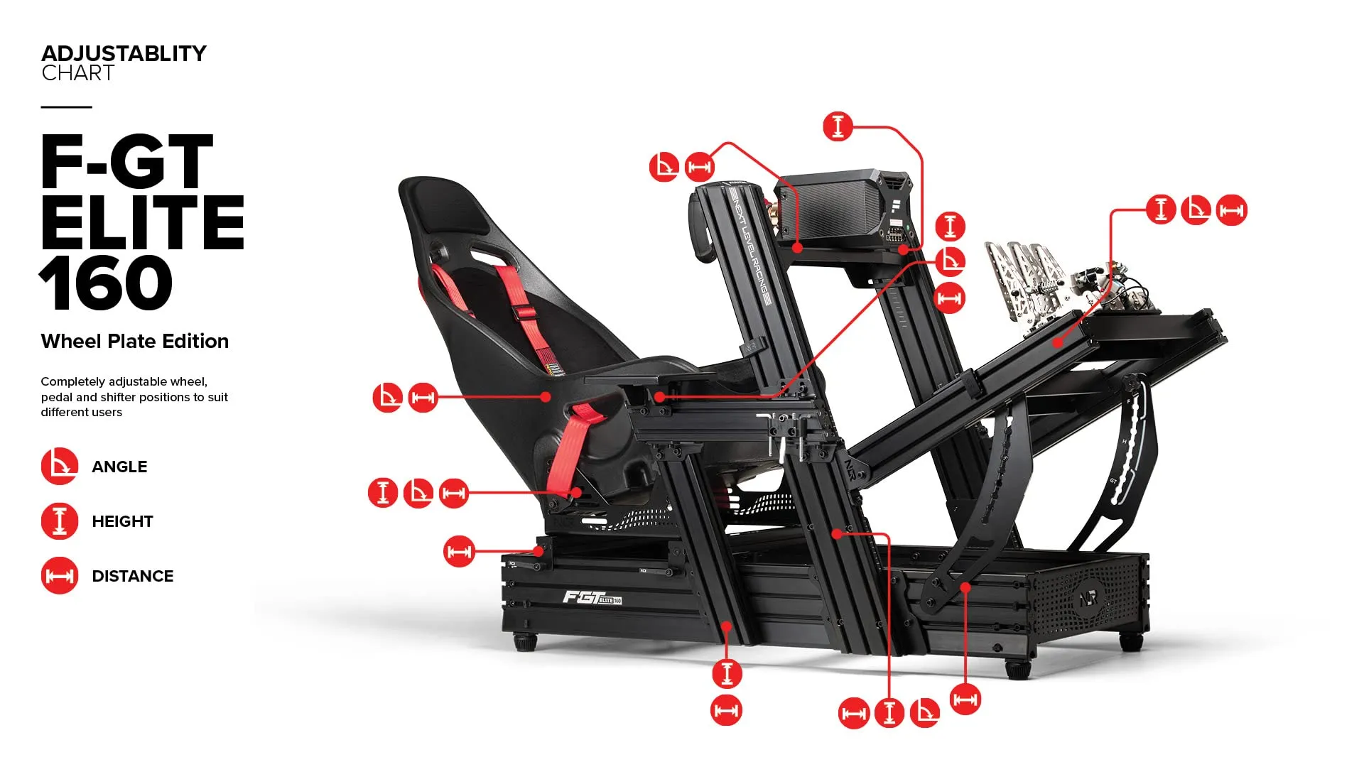 Next Level Racing F-GT Elite 160 Wheel Plate Edition (NLR-E025) - immagine 10