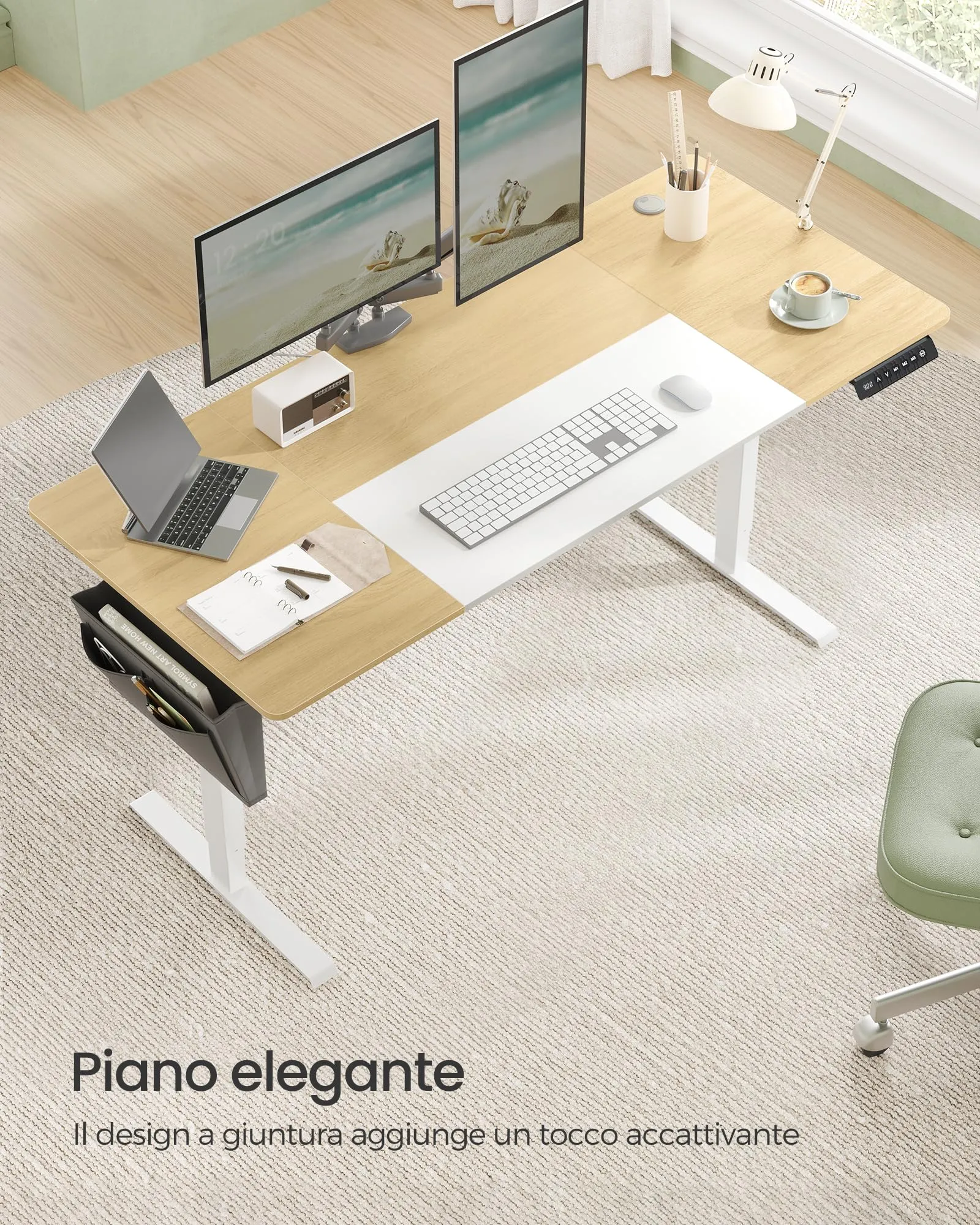 SONGMICS Scrivania Elettrica Regolabile in Altezza, 160 x 70 x (71-120) cm - immagine 10