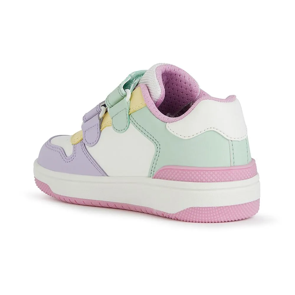 Geox Ragazza J Washiba Girl B Sneaker, Bianco/Multicolore, 35 EU - immagine 5