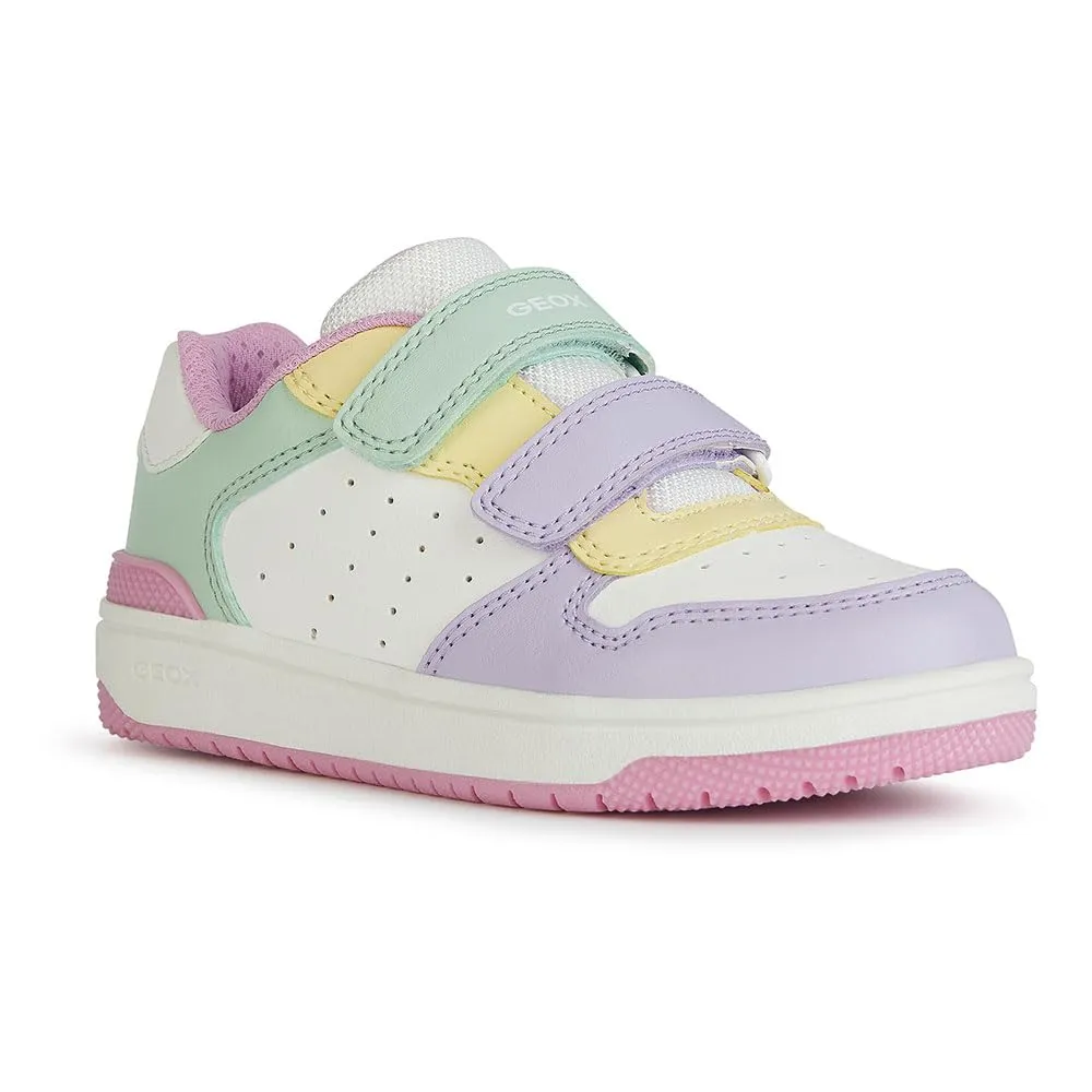 Geox Ragazza J Washiba Girl B Sneaker, Bianco/Multicolore, 33 EU - immagine 1