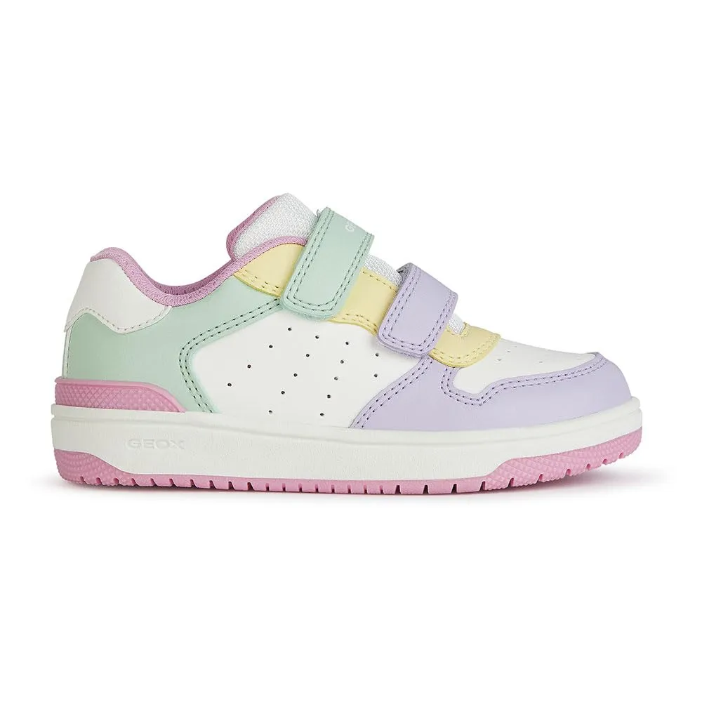 Geox Ragazza J Washiba Girl B Sneaker, Bianco/Multicolore, 33 EU - immagine 3